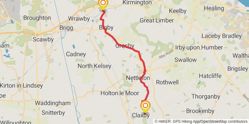 Viking Way stage 2 Map