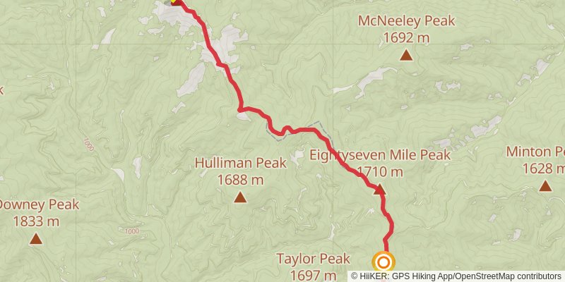 Idaho Centennial Trail stage 69 Map