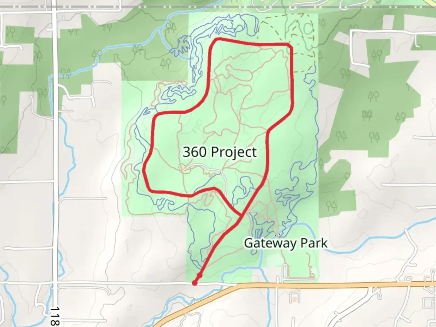 An image depicting the trail Main Trail and its surrounding area.