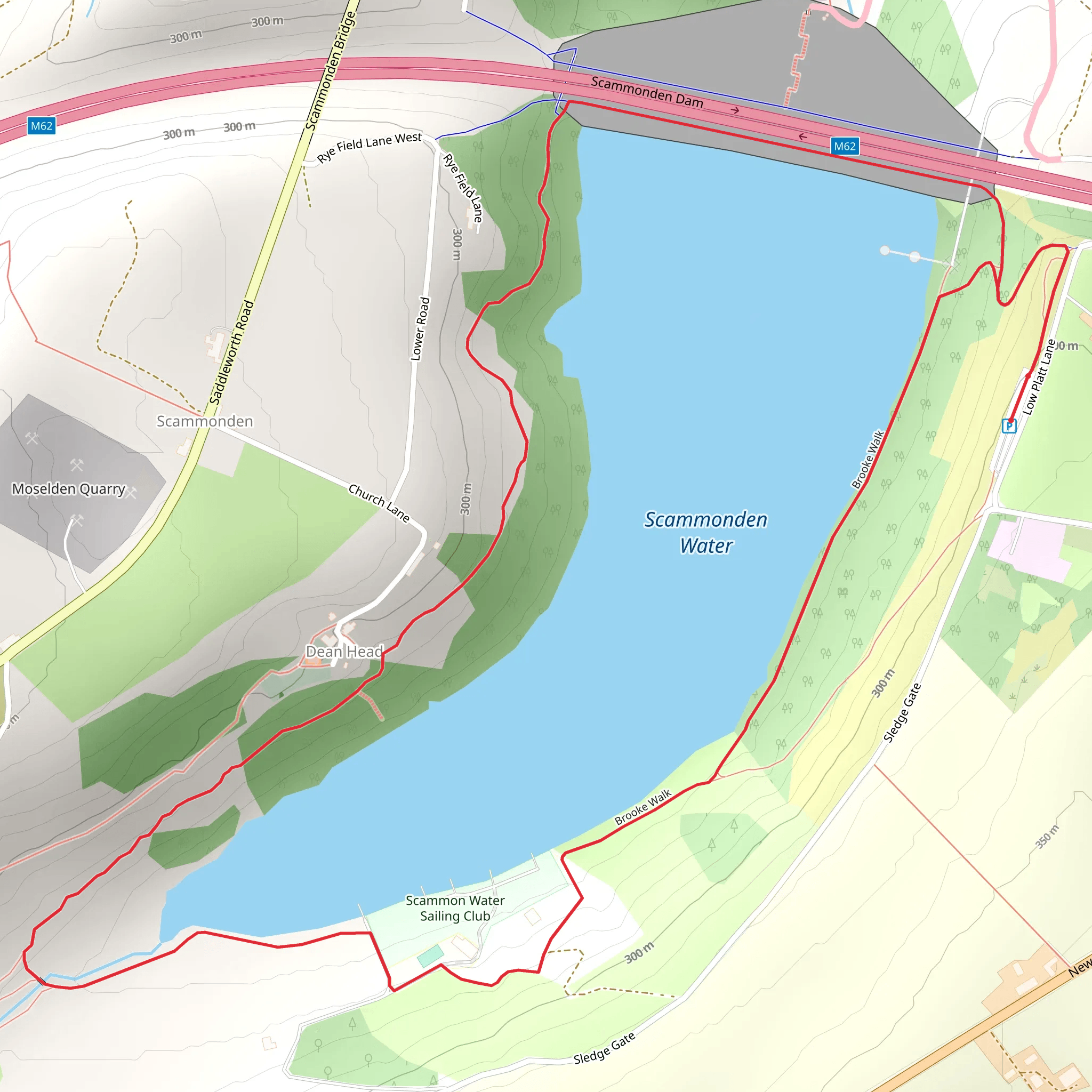 Scammondon Water Loop mobile static map