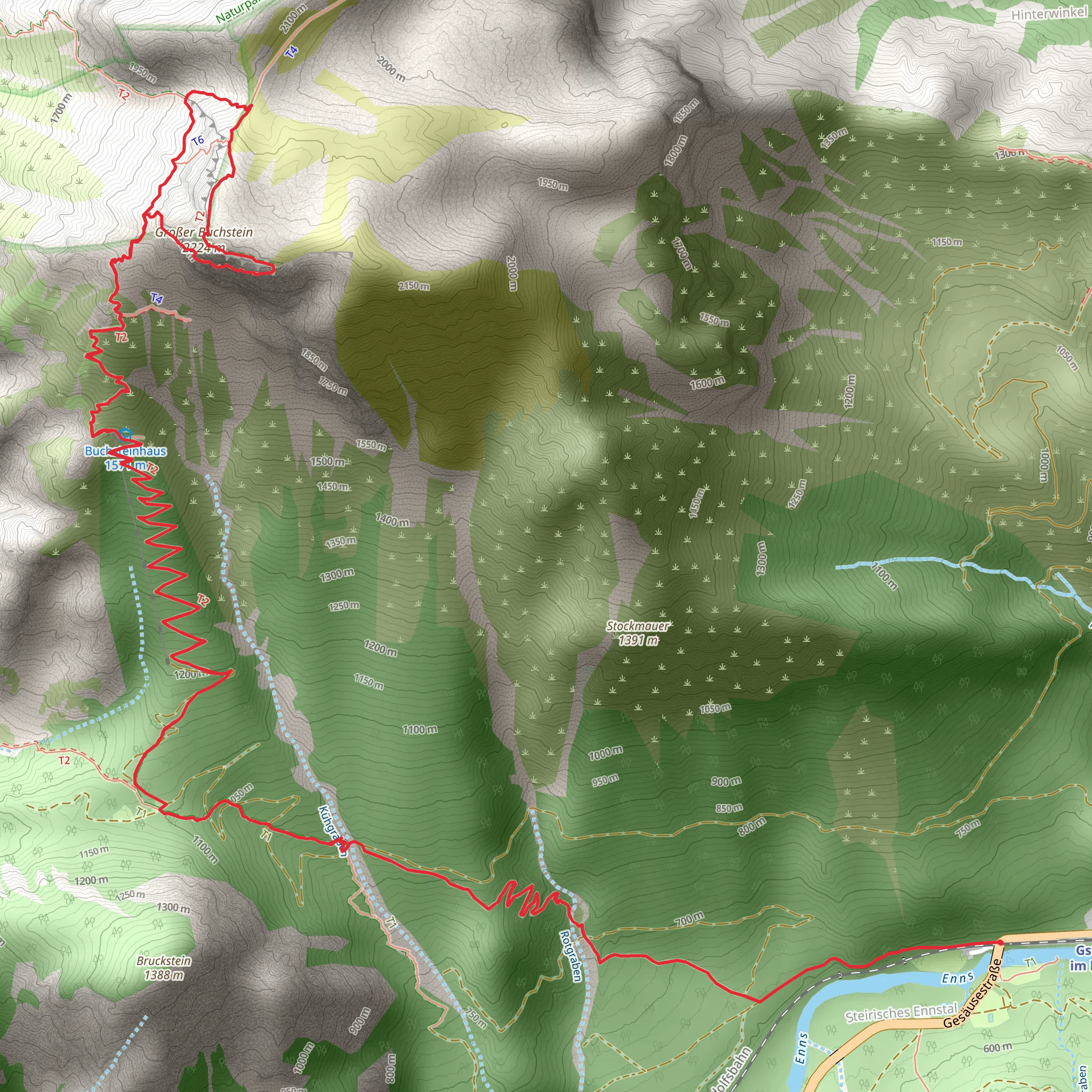 Buchstein Südwandband mobile static map