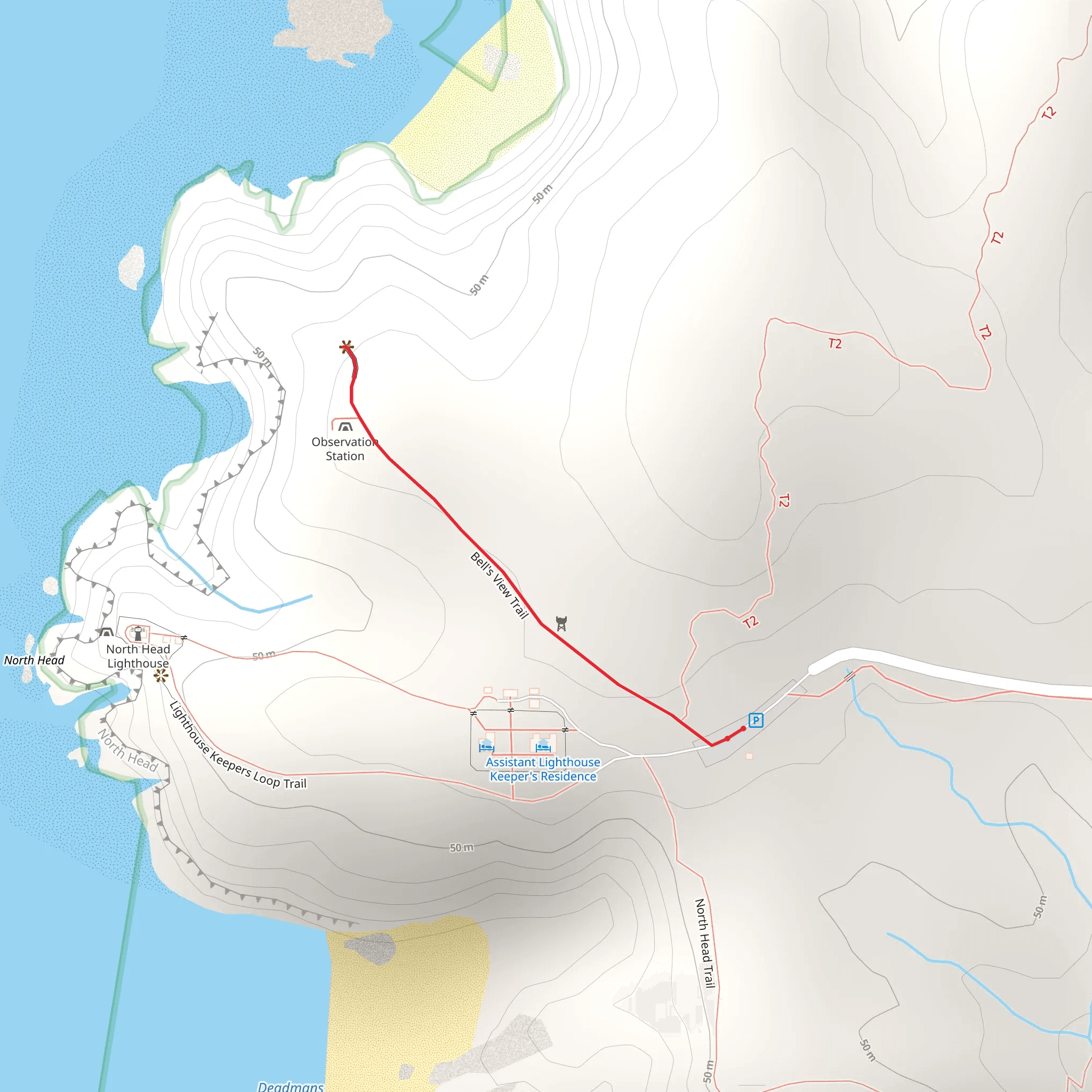 Bell's View Trail mobile static map