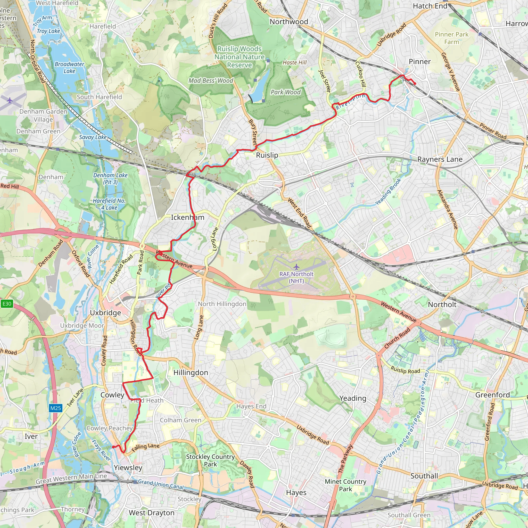 Celandine Route mobile static map