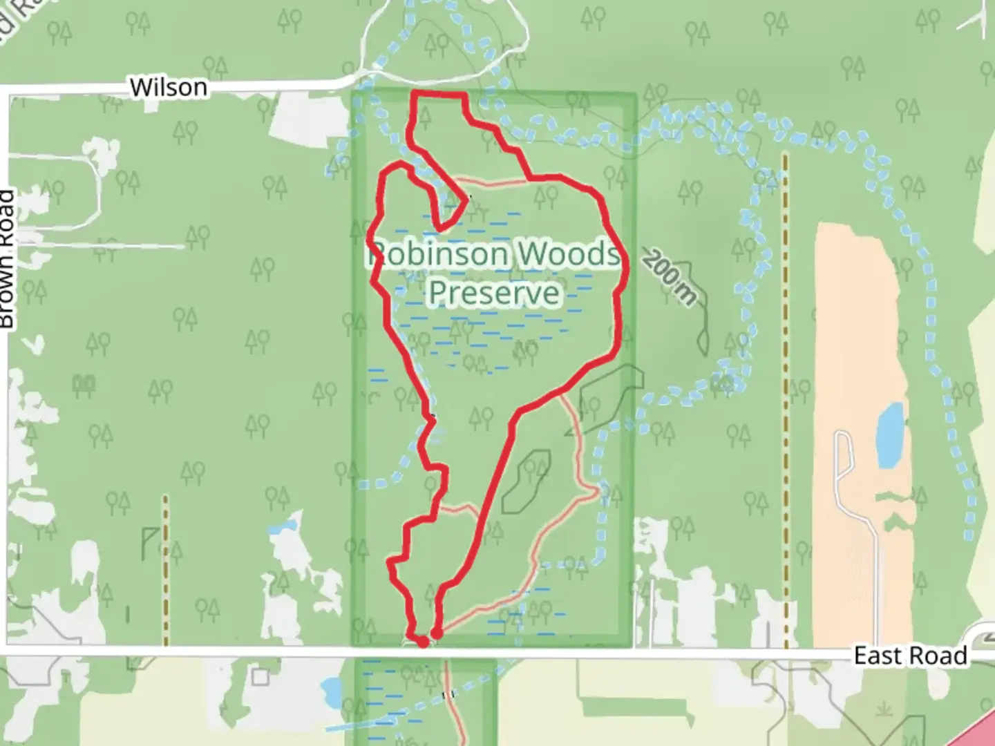 An image depicting the trail East Road Loop and its surrounding area.