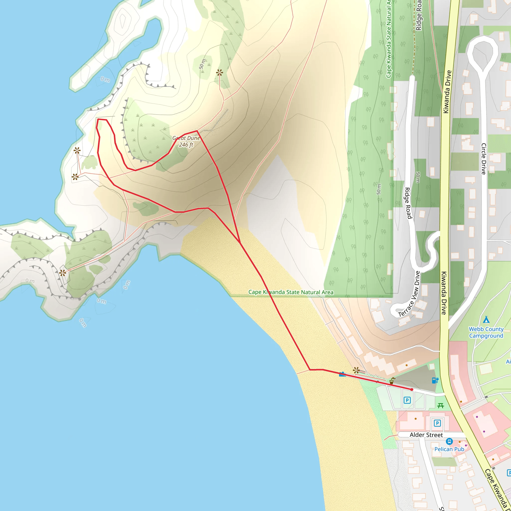 Great Dune from Hungry Harbor Road mobile static map