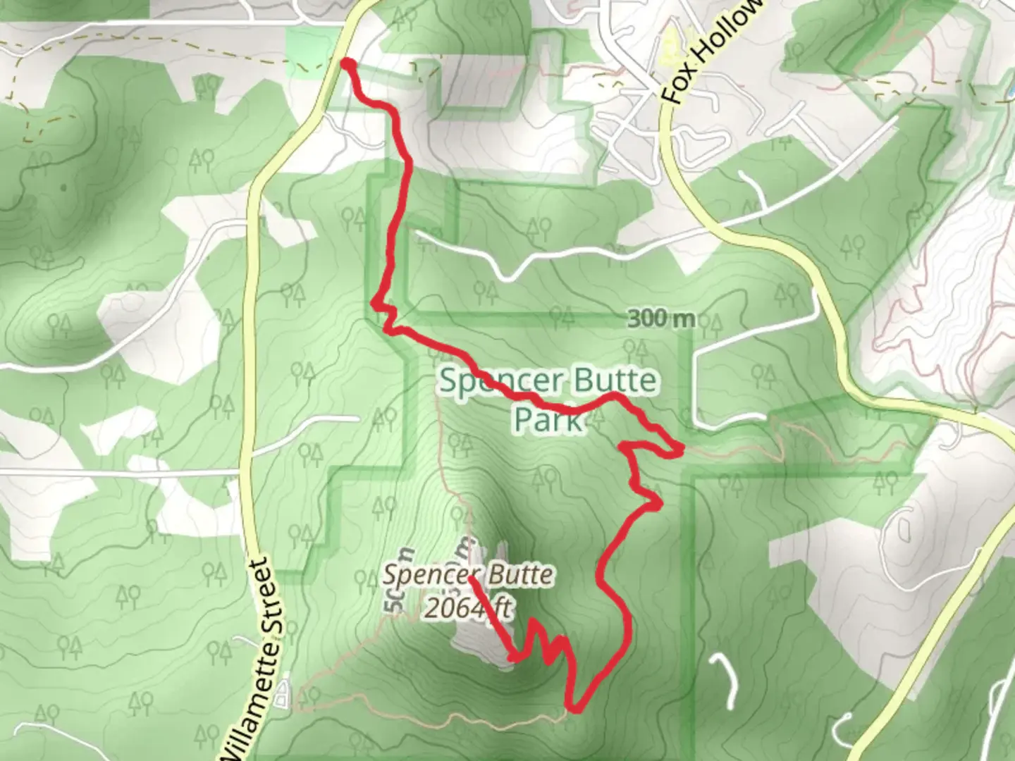 An image depicting the trail Spencer Butte - Ridgeline Trail and its surrounding area.