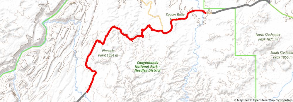 American Discovery Trail South Route stage 296 Map
