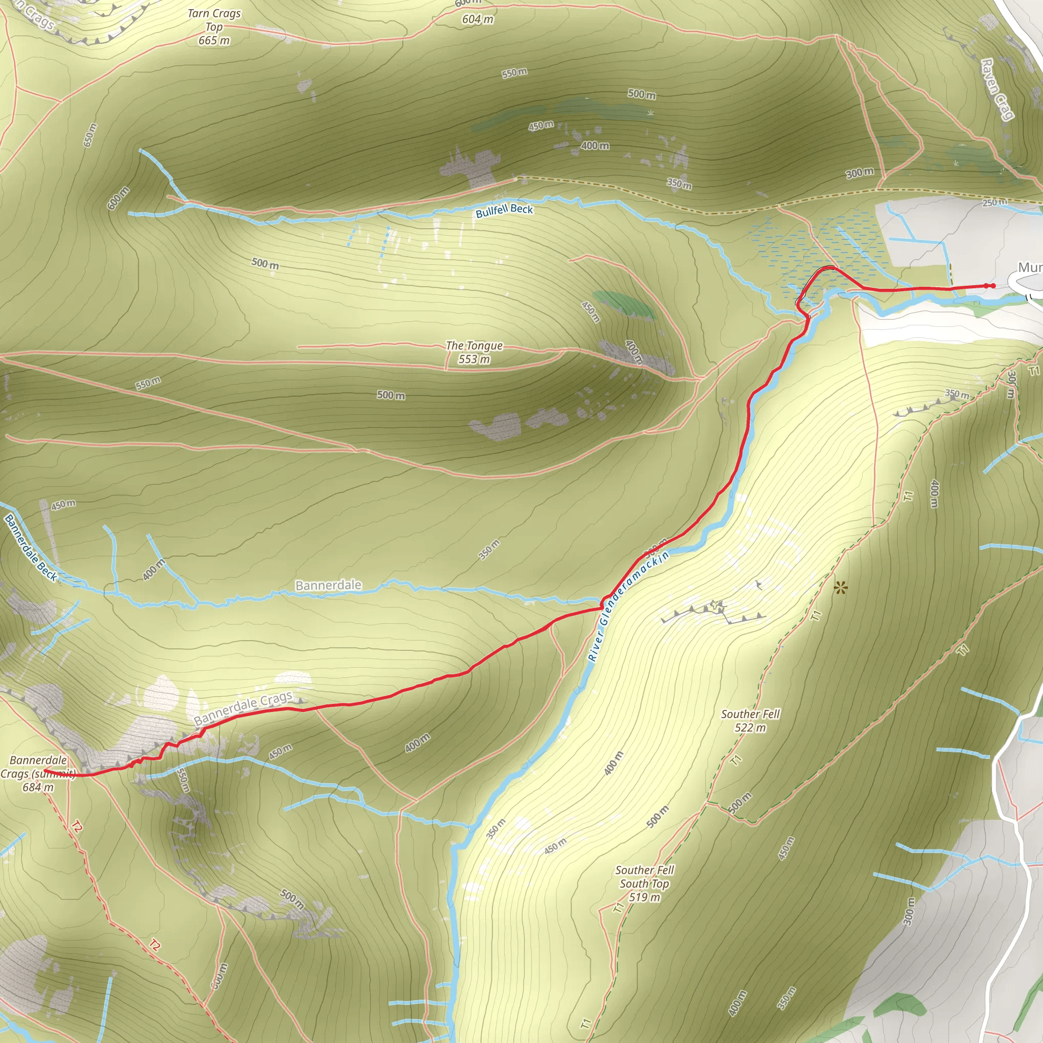 Bannerdale Crags mobile static map