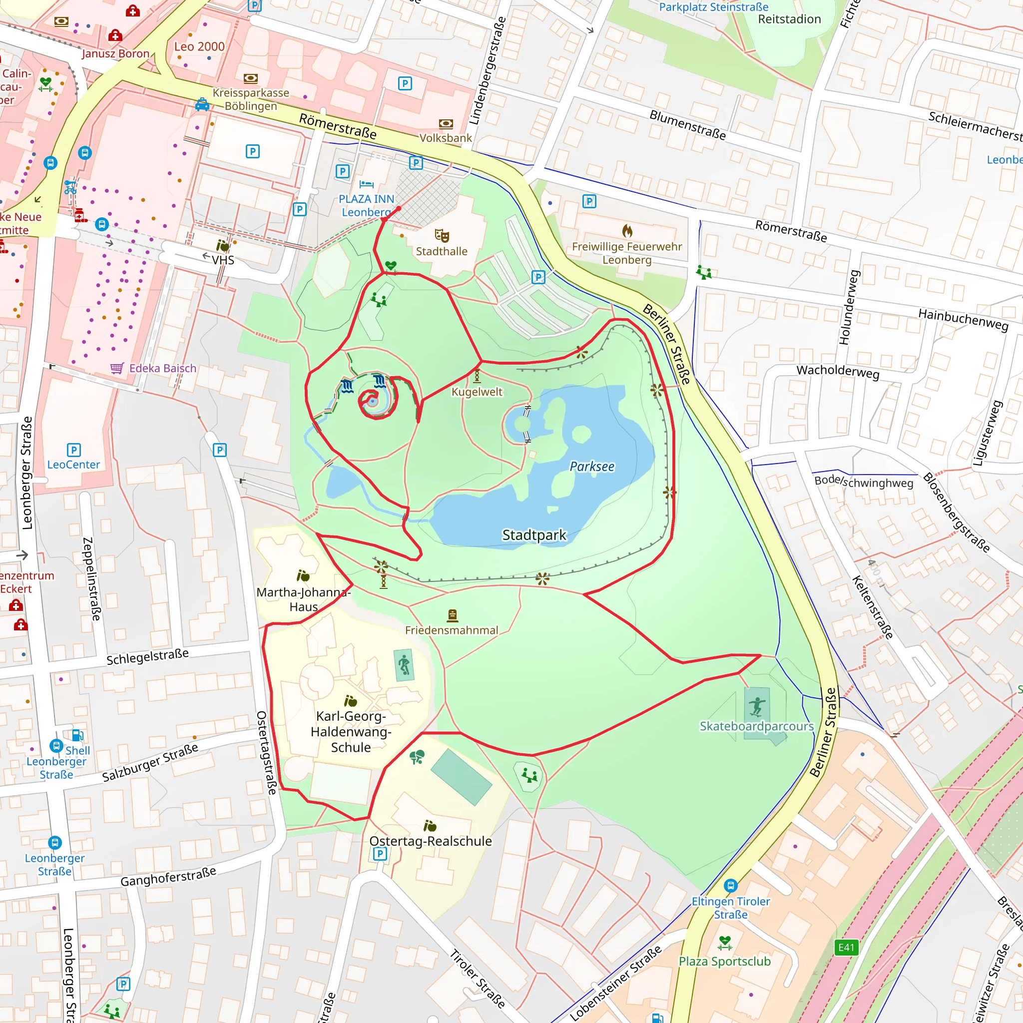 Stadtpark see Loop mobile static map