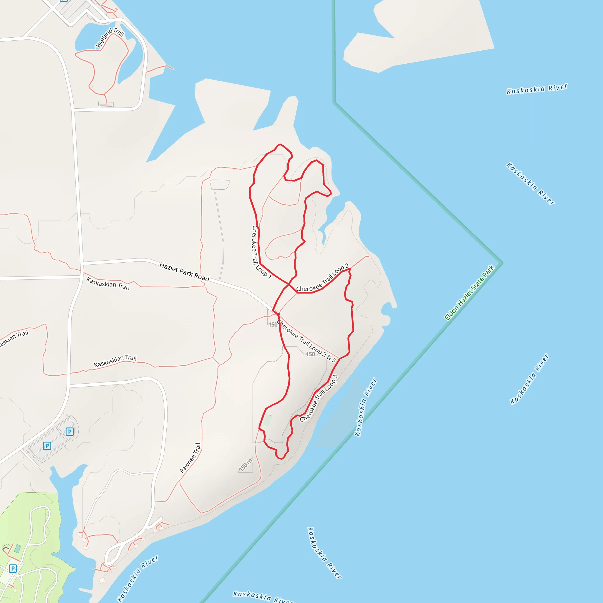 Cherokee Trail Loop mobile static map