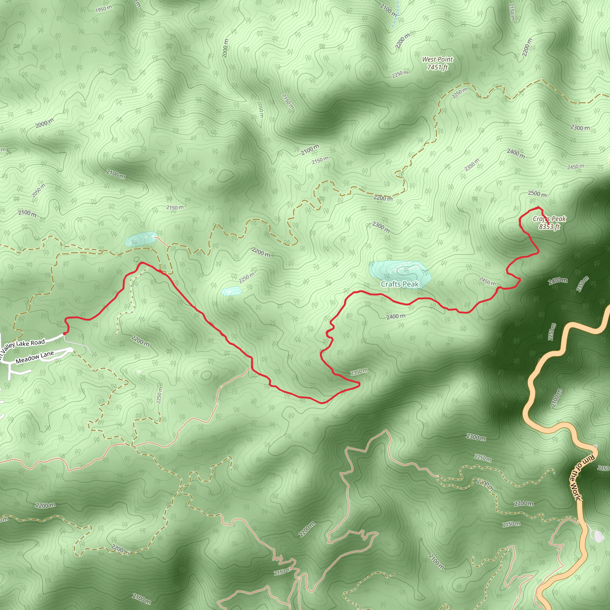 Crafts Peak mobile static map