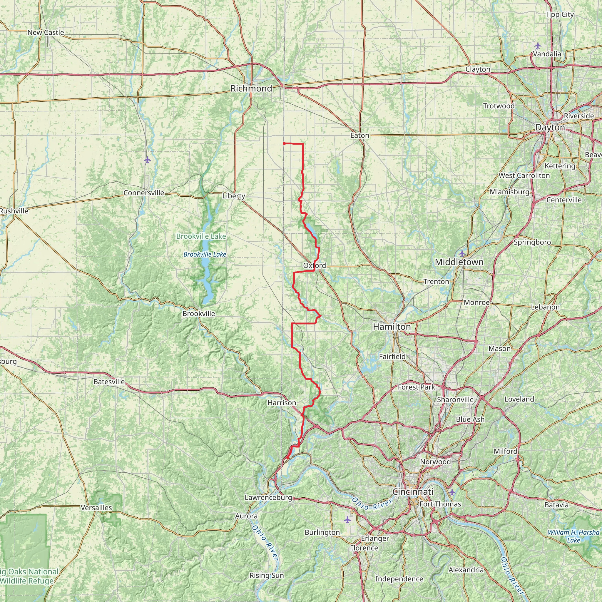 American Discovery Trail North Route - Ohio mobile static map