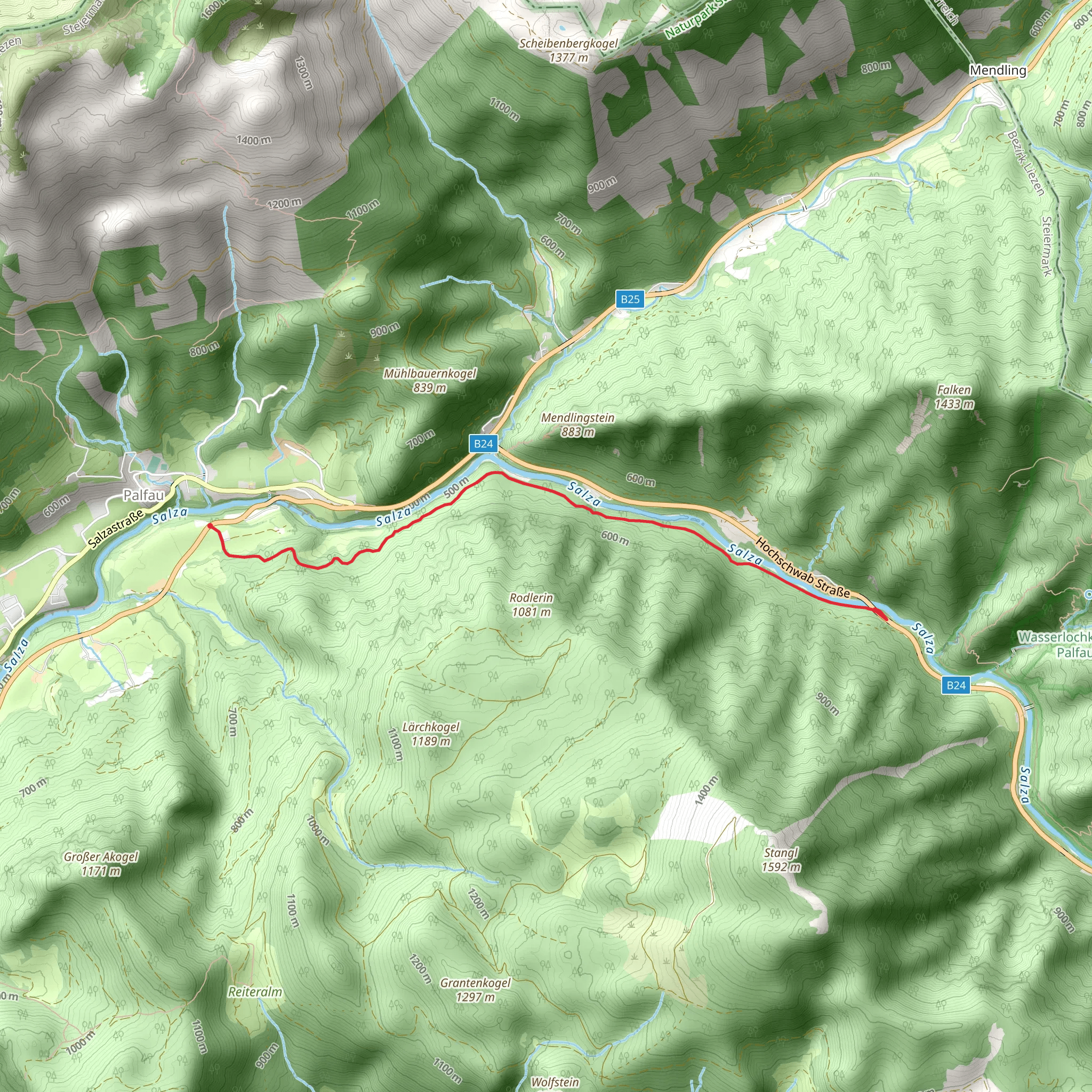 Paradise Path Palfau mobile static map