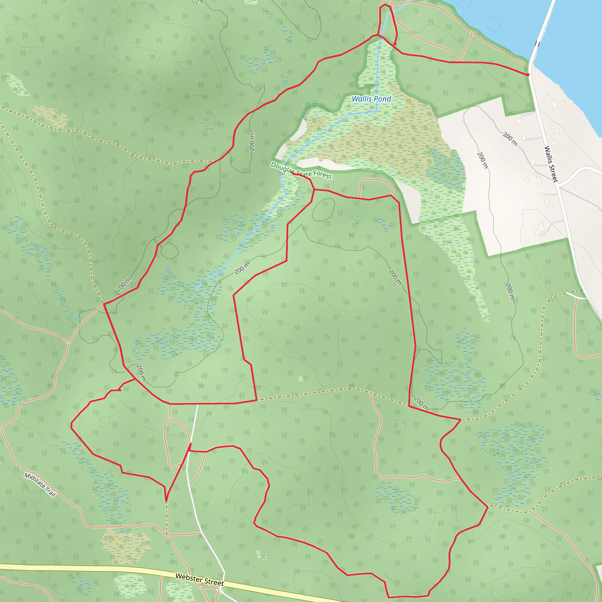 Streeter Trail mobile static map