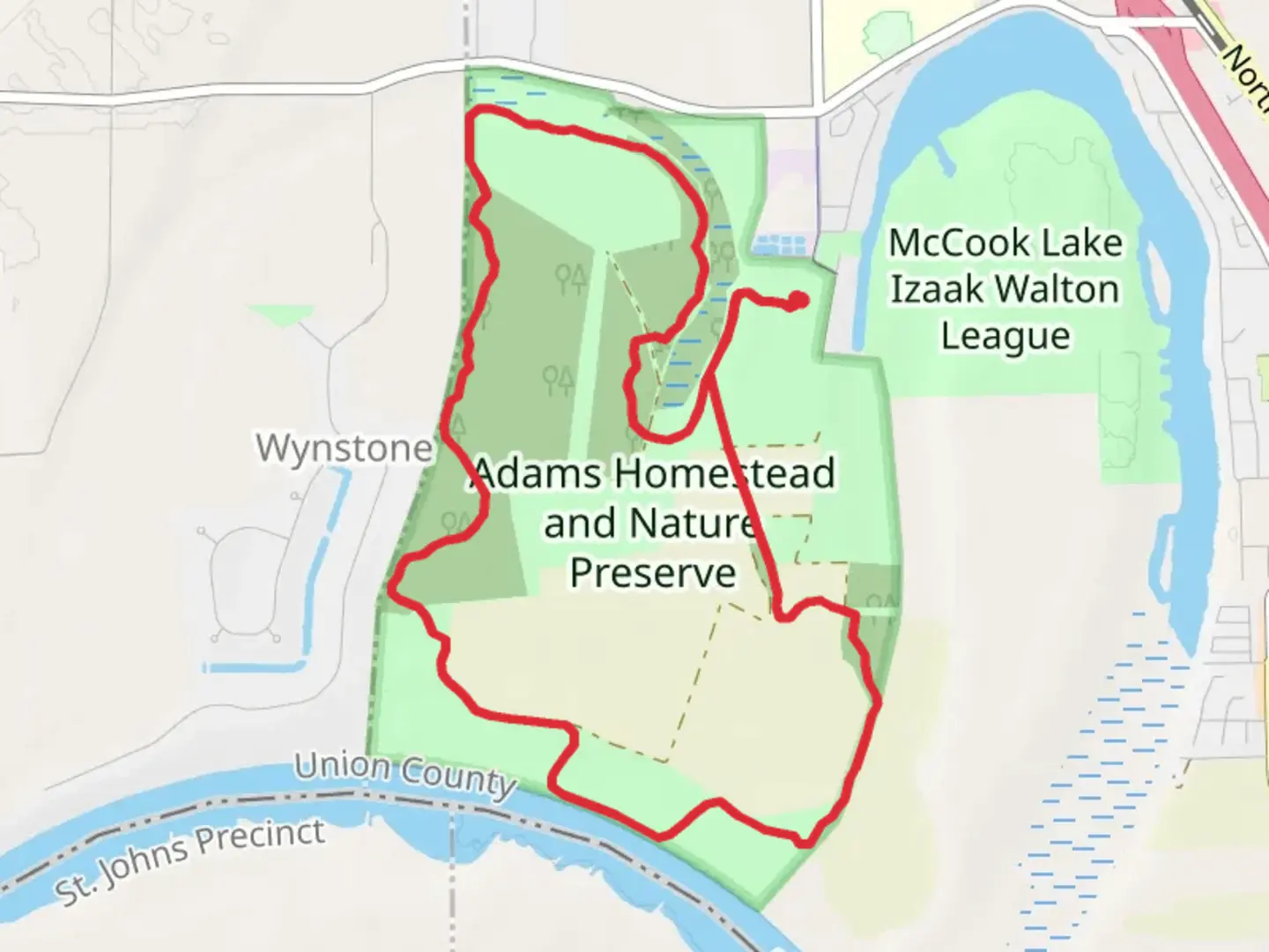An image depicting the trail Cottonwood Crossing and River Loop Trail and its surrounding area.