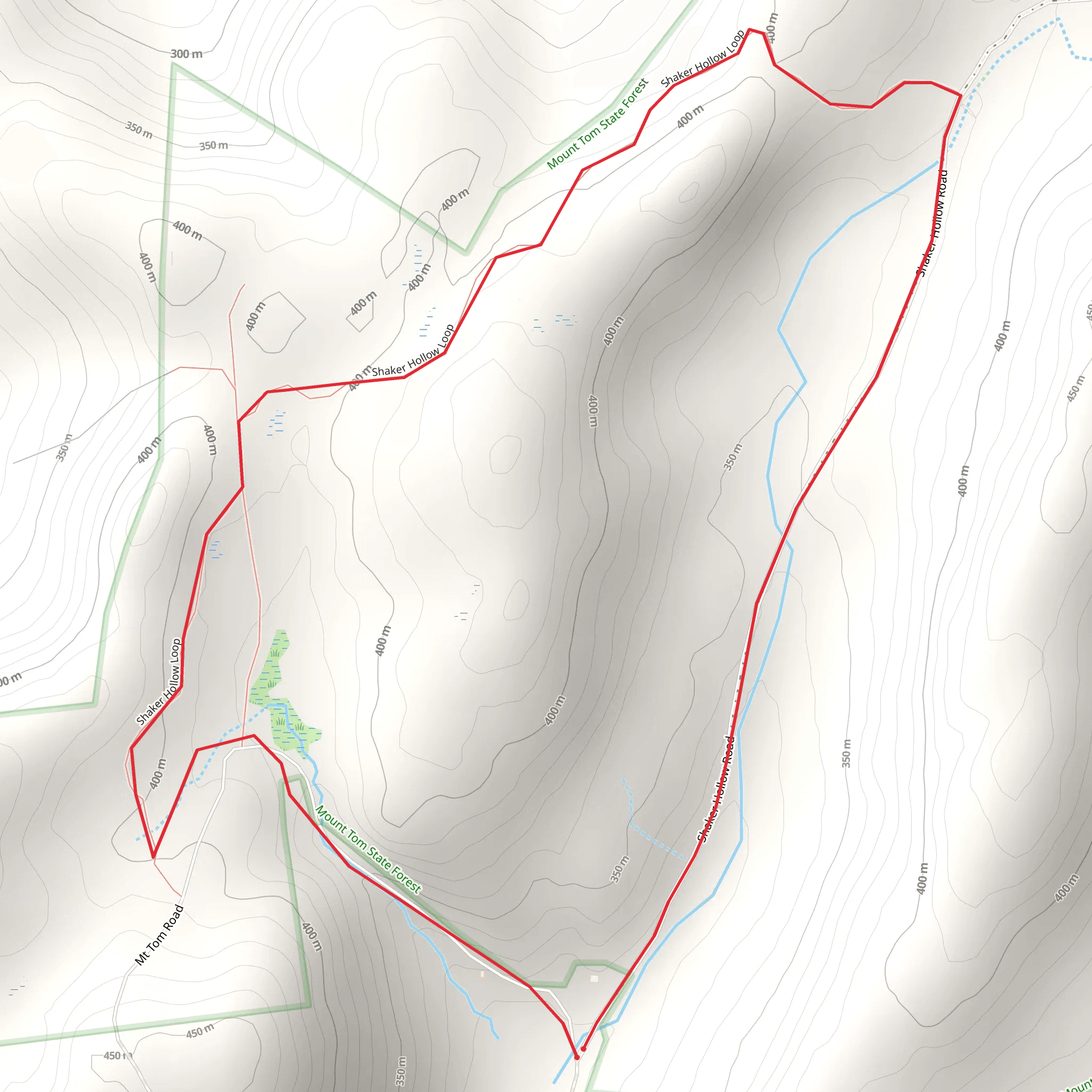 Shaker Hollow Road Loop mobile static map