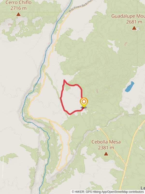 Red River Fault Loop Trail mobile static map