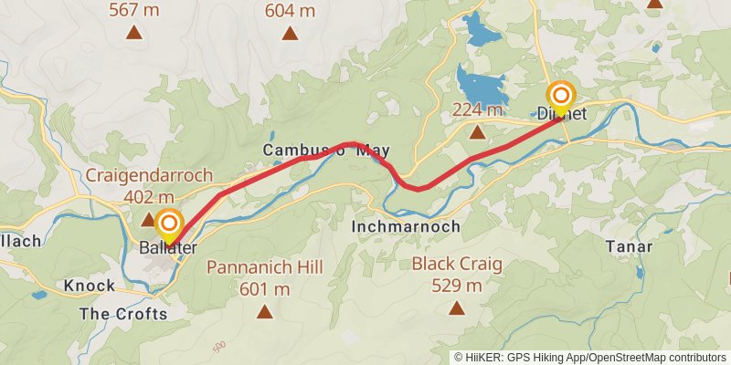 Deeside Way stage 4 Map