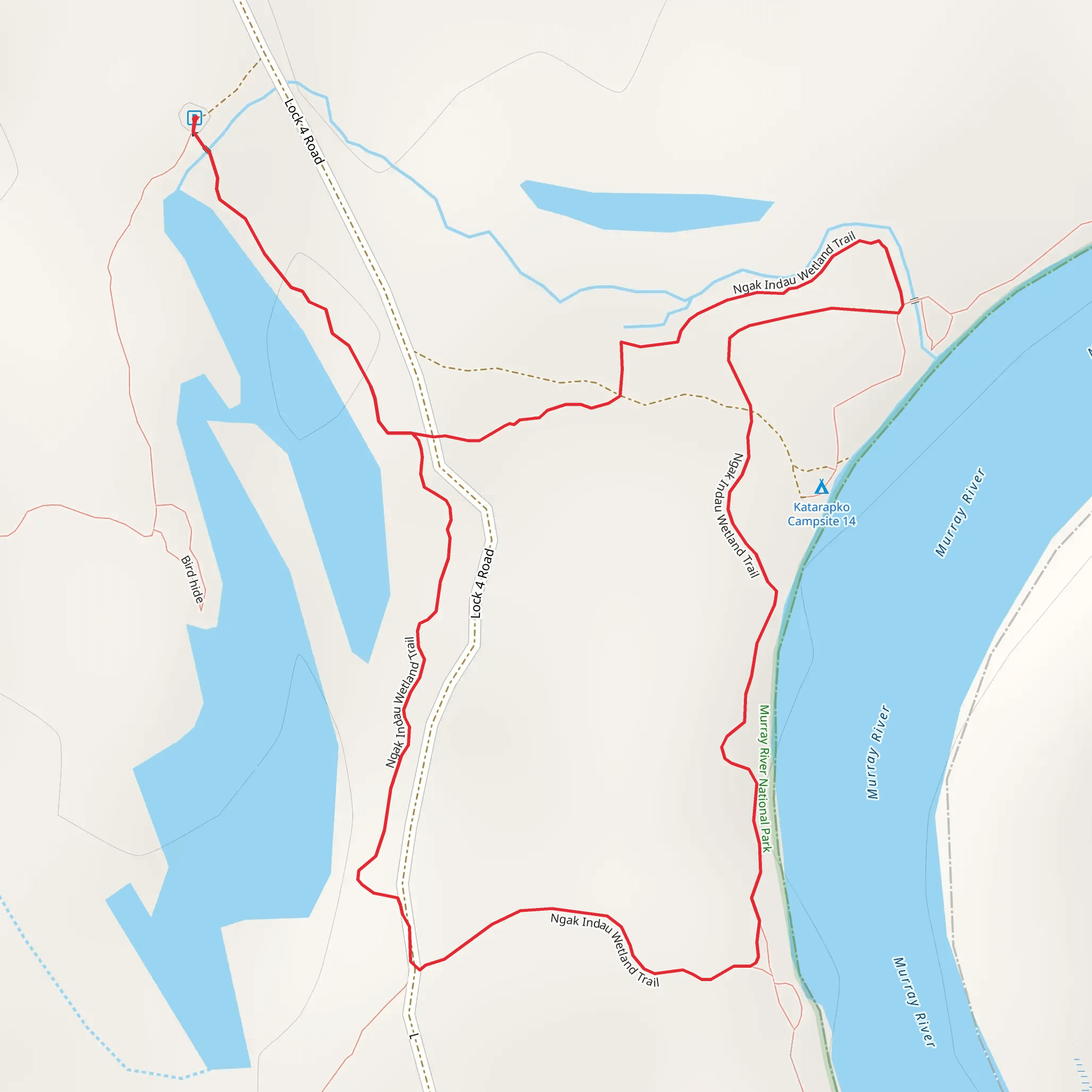 Ngak Indau Wetland Trail mobile static map