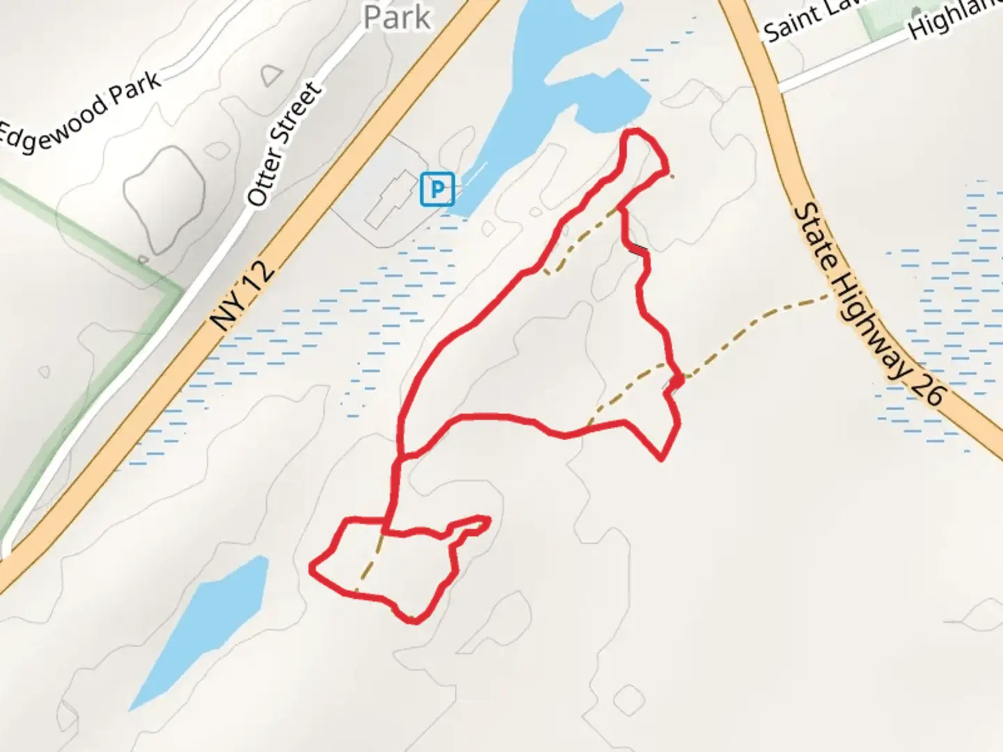 An image depicting the trail Otter Creek Loop and its surrounding area.