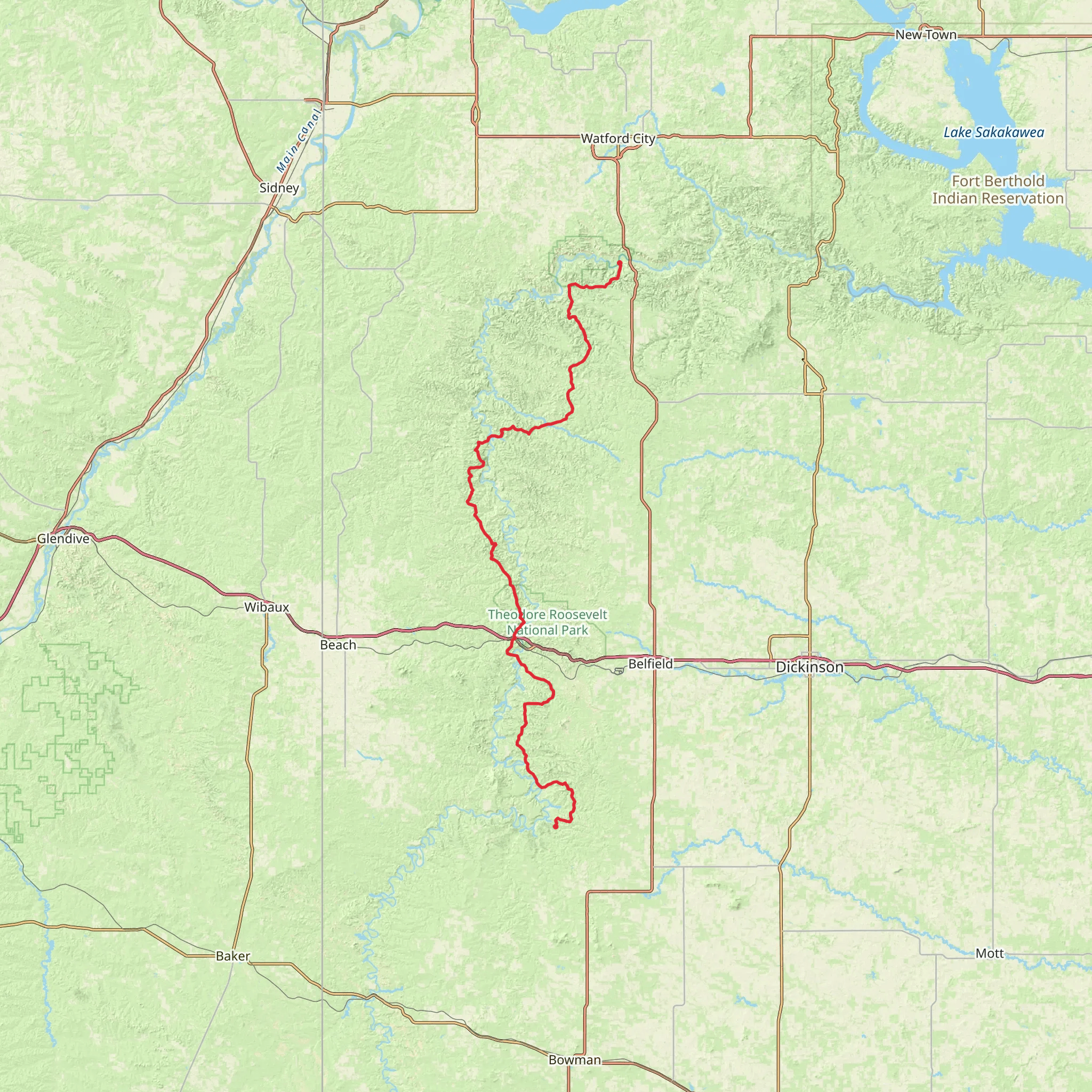 Maah Daah Hey Trail mobile static map