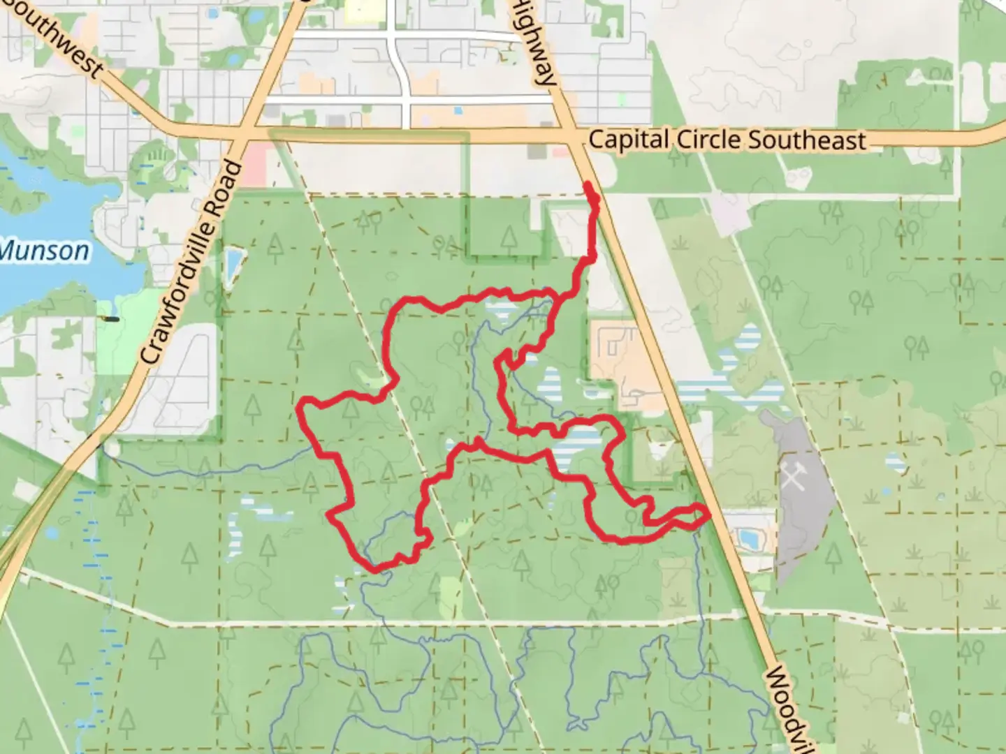 An image depicting the trail Munson Hills Loop Trail and its surrounding area.