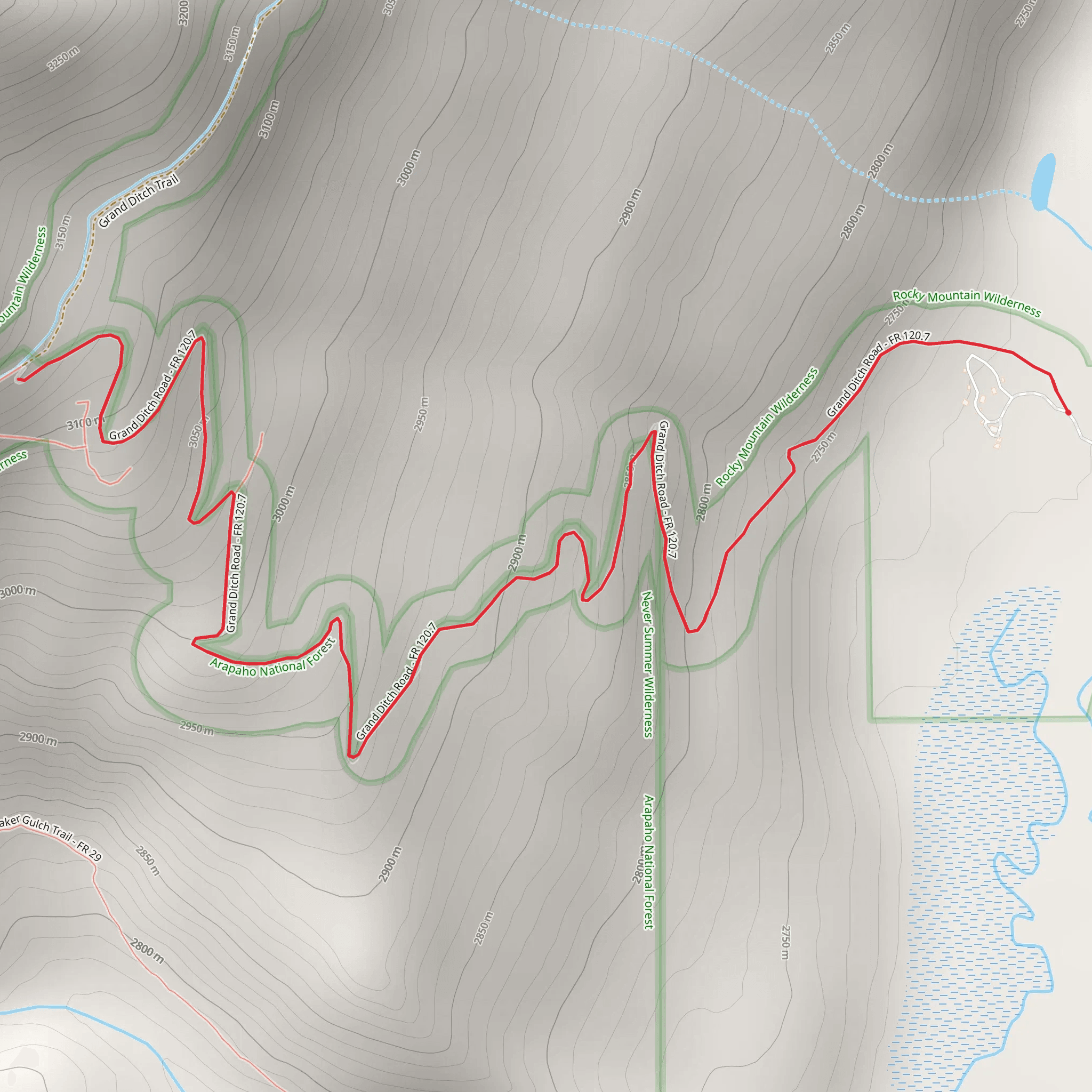 Ditch Road Trail mobile static map