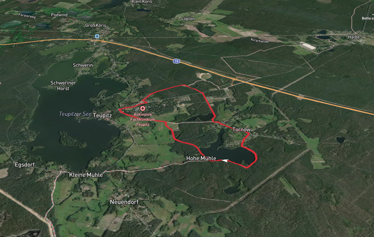 Teupitzer Heide, Nicolassee, Tutschensee and Tomowersee Loop