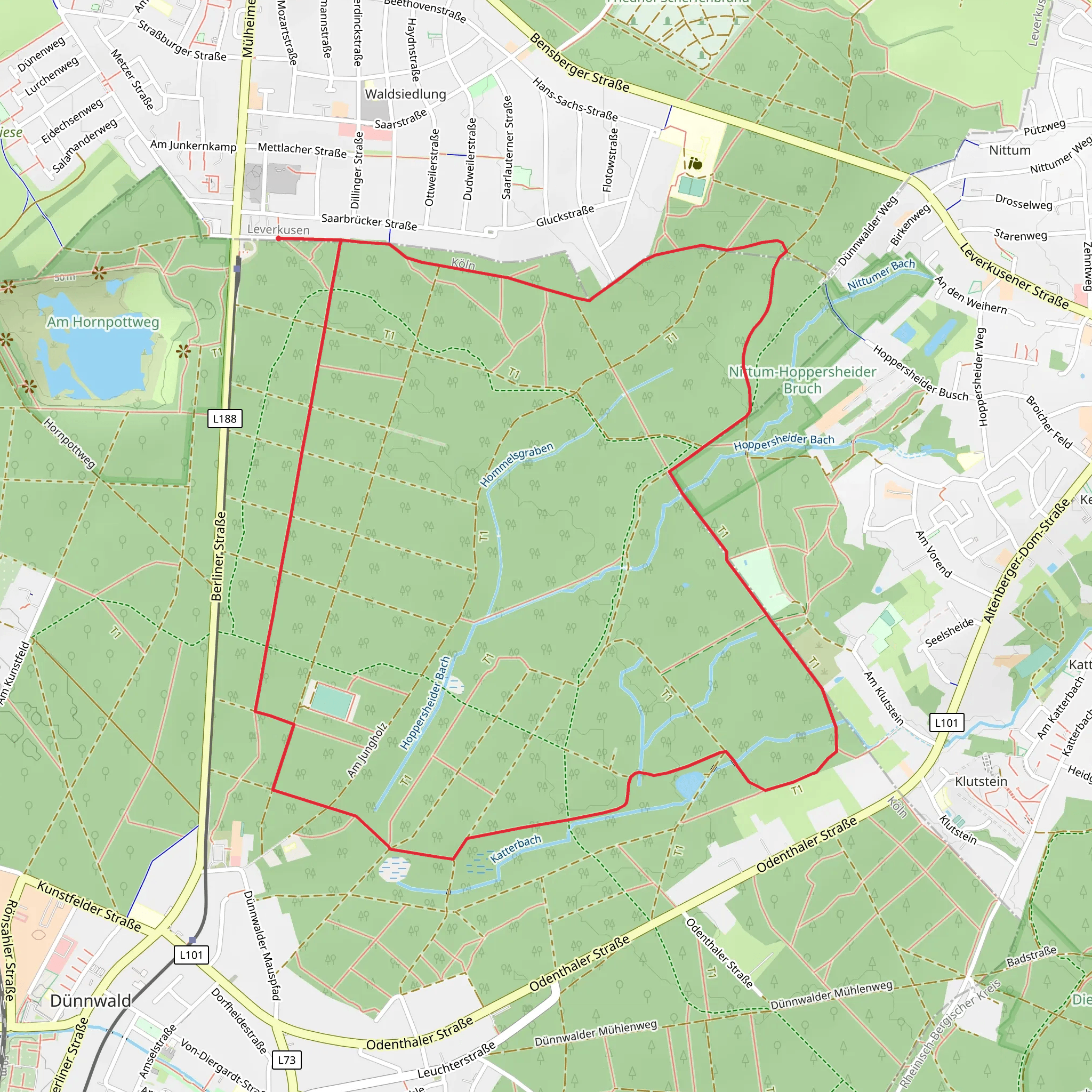 Dunnwalder Wald Loop mobile static map