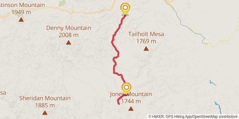 Tailhoit Mesa Trail stage 2 Map