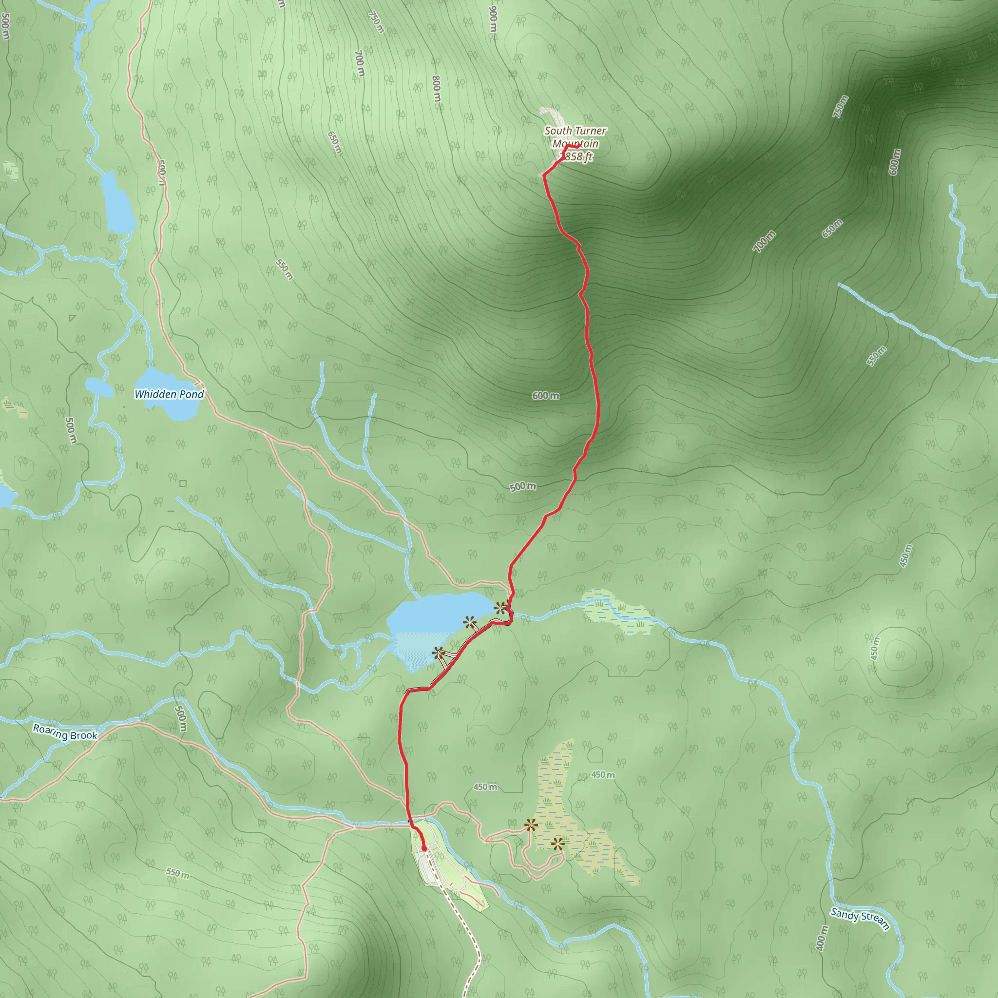 South Turner Mountain Trail mobile static map
