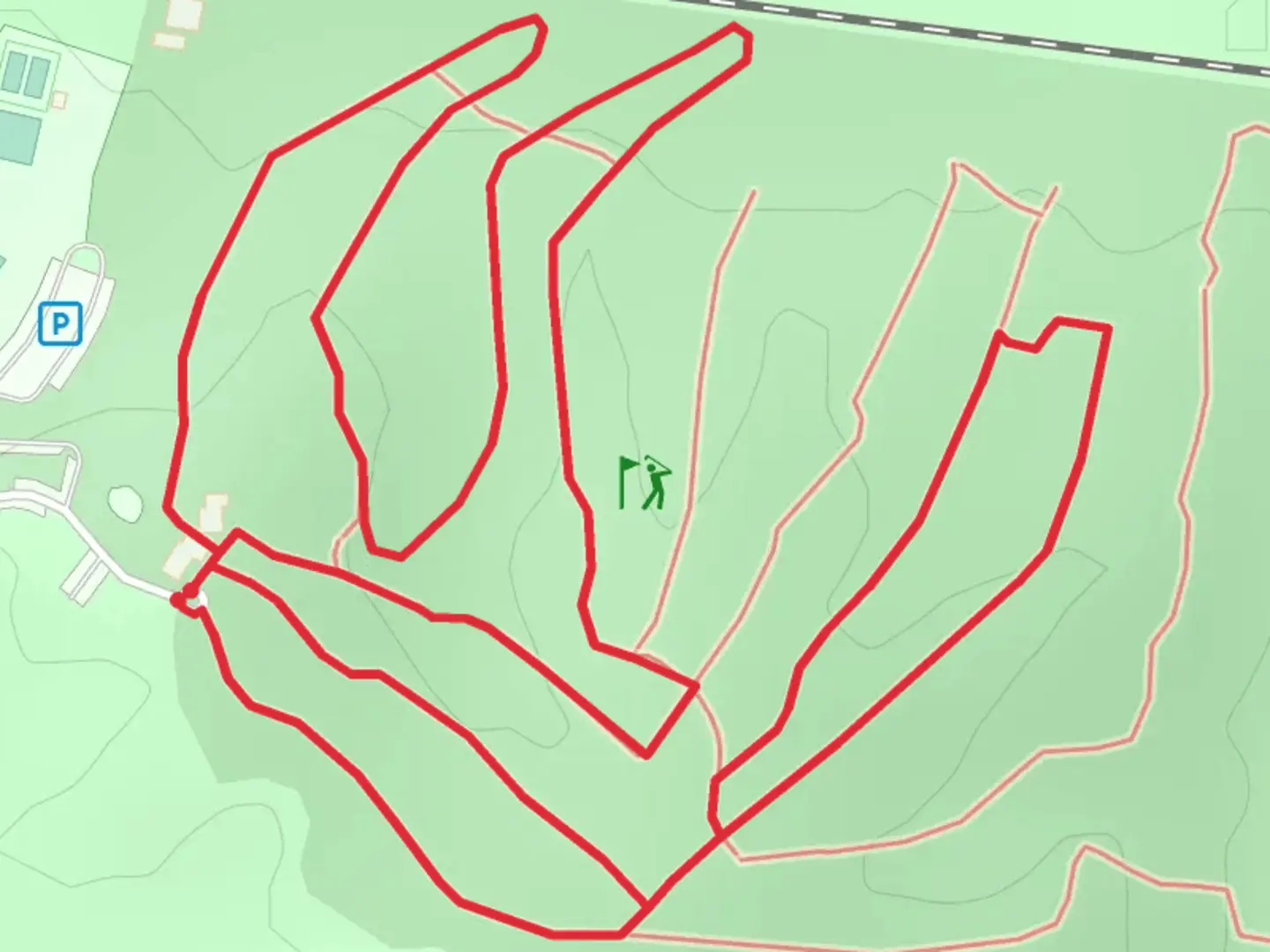 An image depicting the trail Pavillion Drive Loop and its surrounding area.