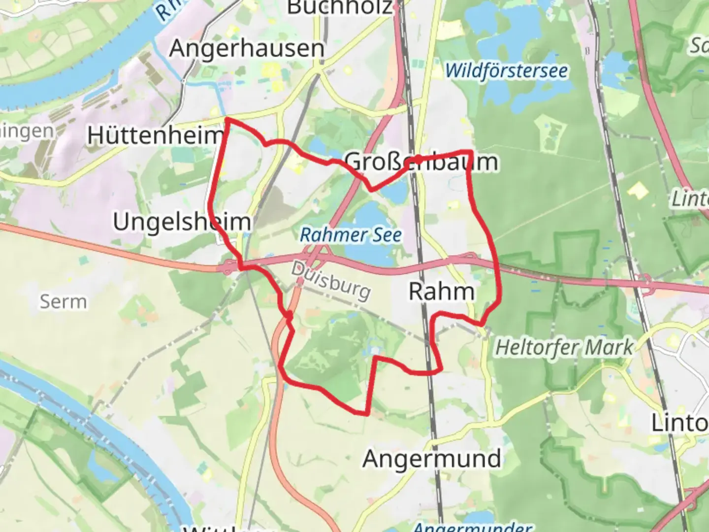 An image depicting the trail Grossenbaum Loop and its surrounding area.