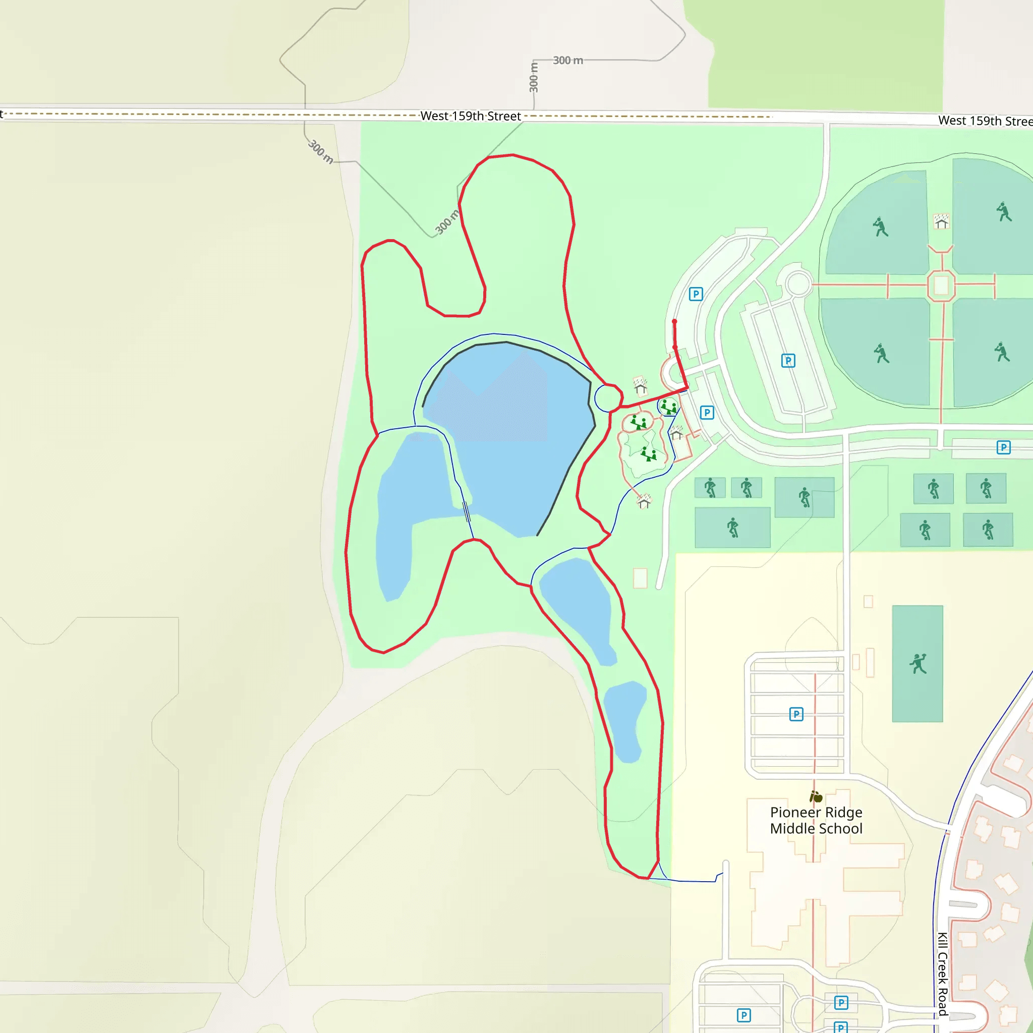 Gardner Celebration Park Loop mobile static map