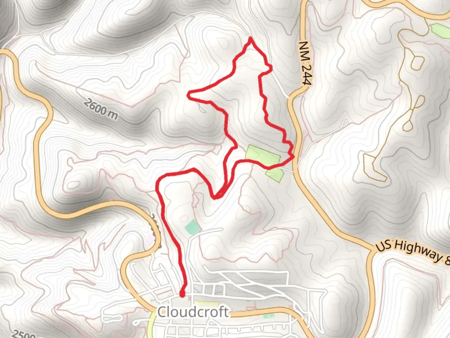 An image depicting the trail Pines, Osha and Pines North Loop Trail and its surrounding area.