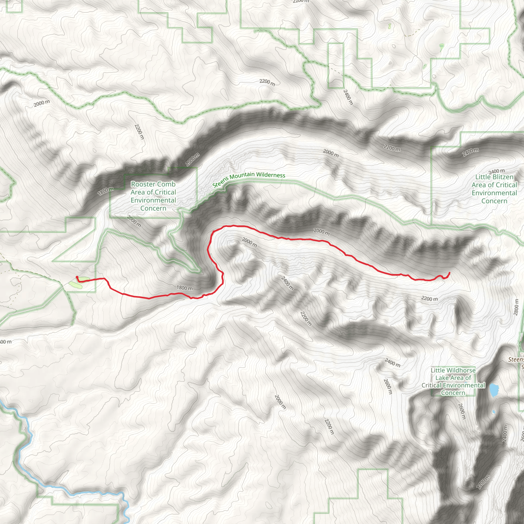 Big Indian Trail mobile static map