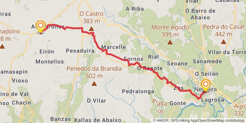 Camino del Norte stage 46 Map