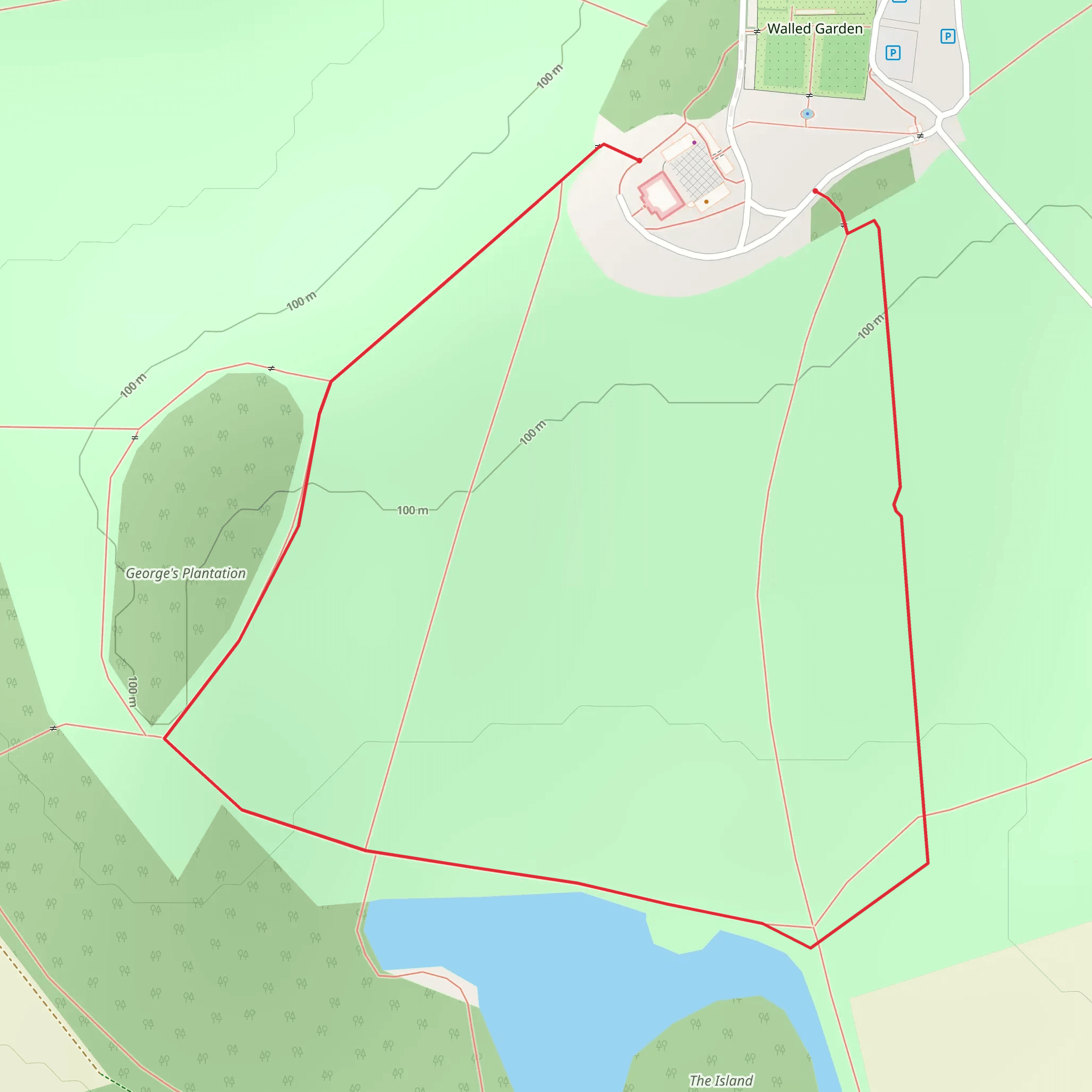 Berrington Parkland Walk mobile static map
