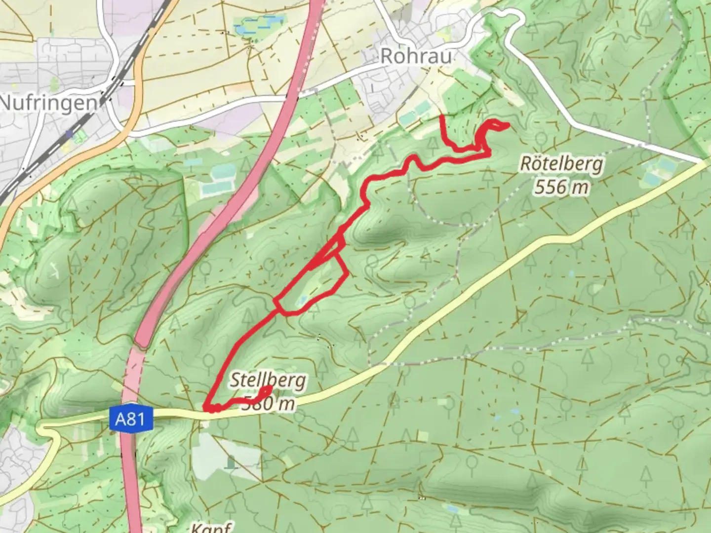 An image depicting the trail Schönbuchturm, Schlossberg Walk via Turm Tour and its surrounding area.