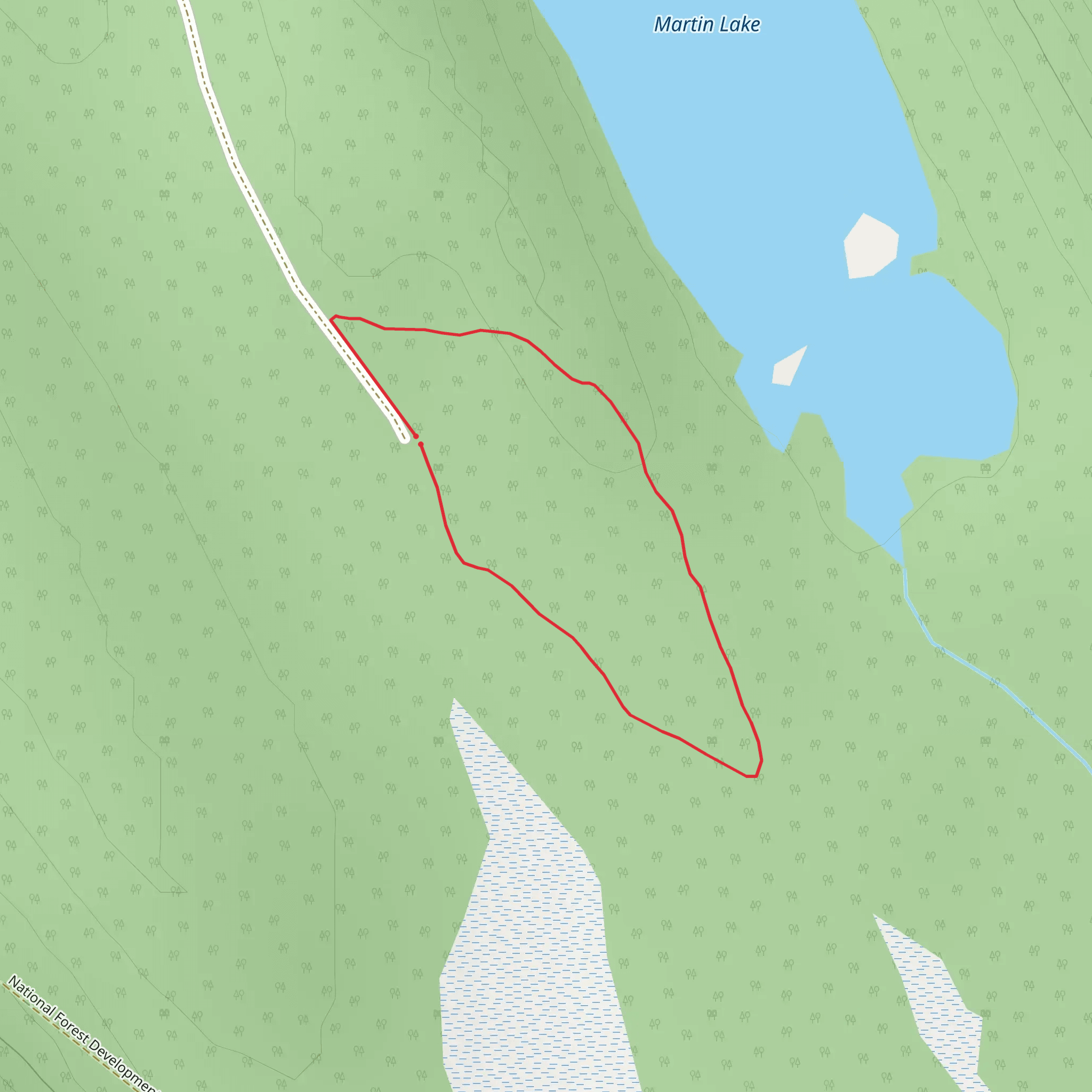 Martin Lake Trail mobile static map