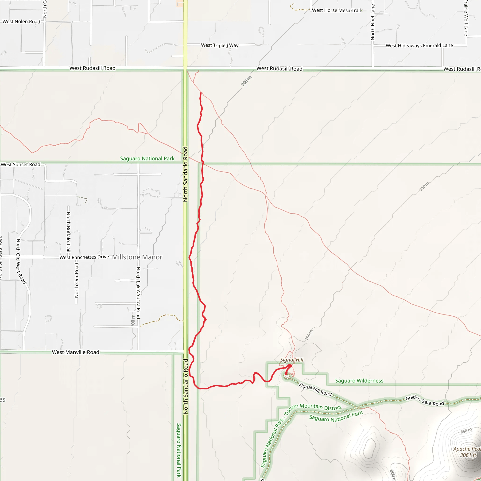 Manville Trail mobile static map