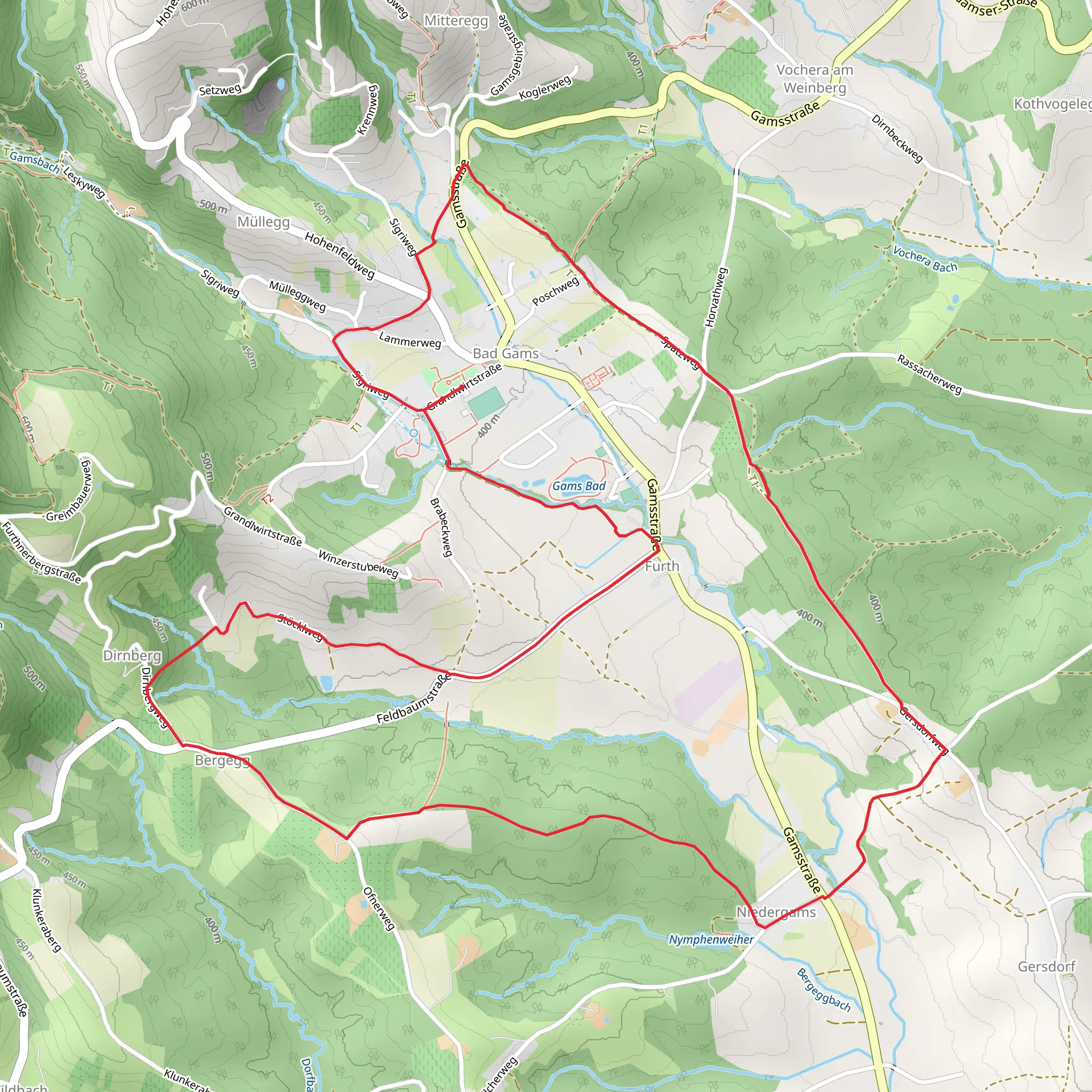 Bad Gams to Niedergams Loop mobile static map