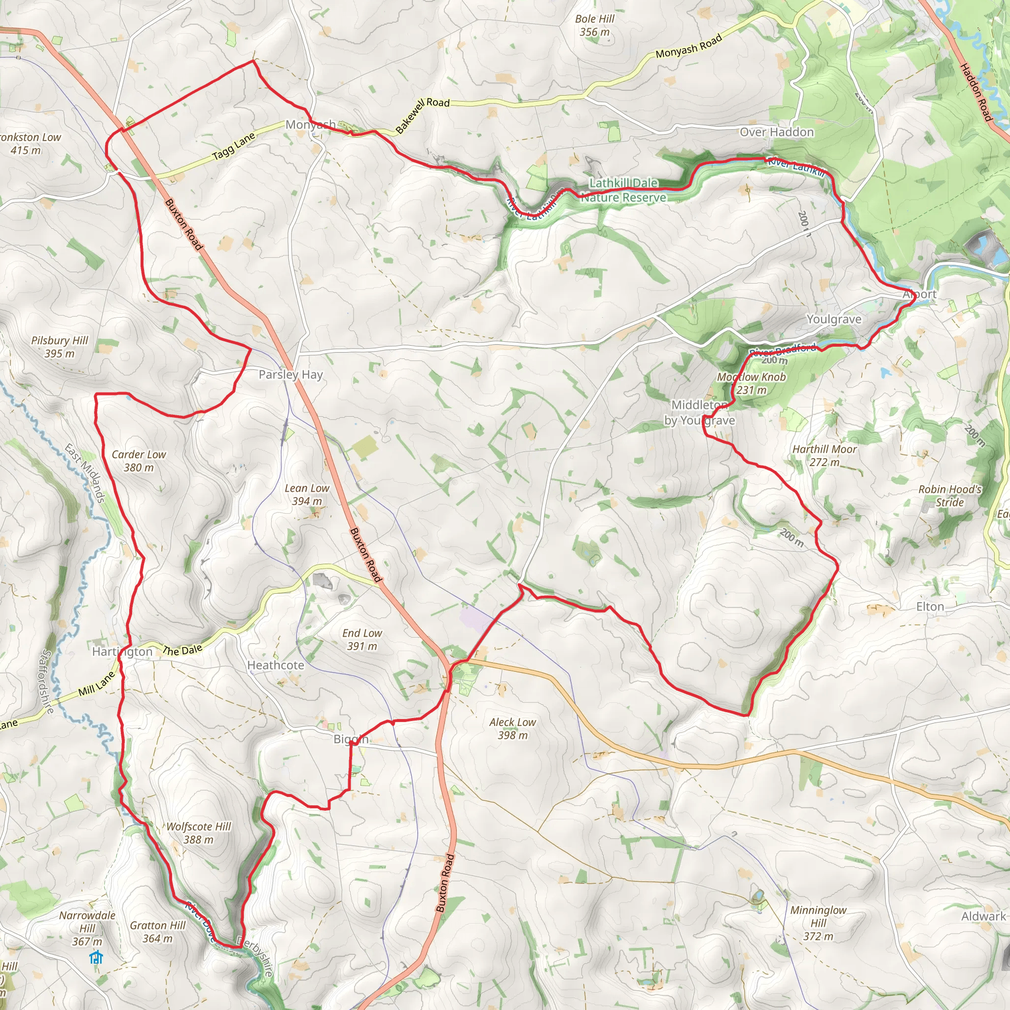 Six Dales Circuit mobile static map