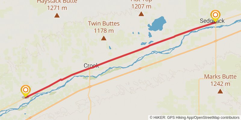 American Discovery Trail - North stage 67 Map