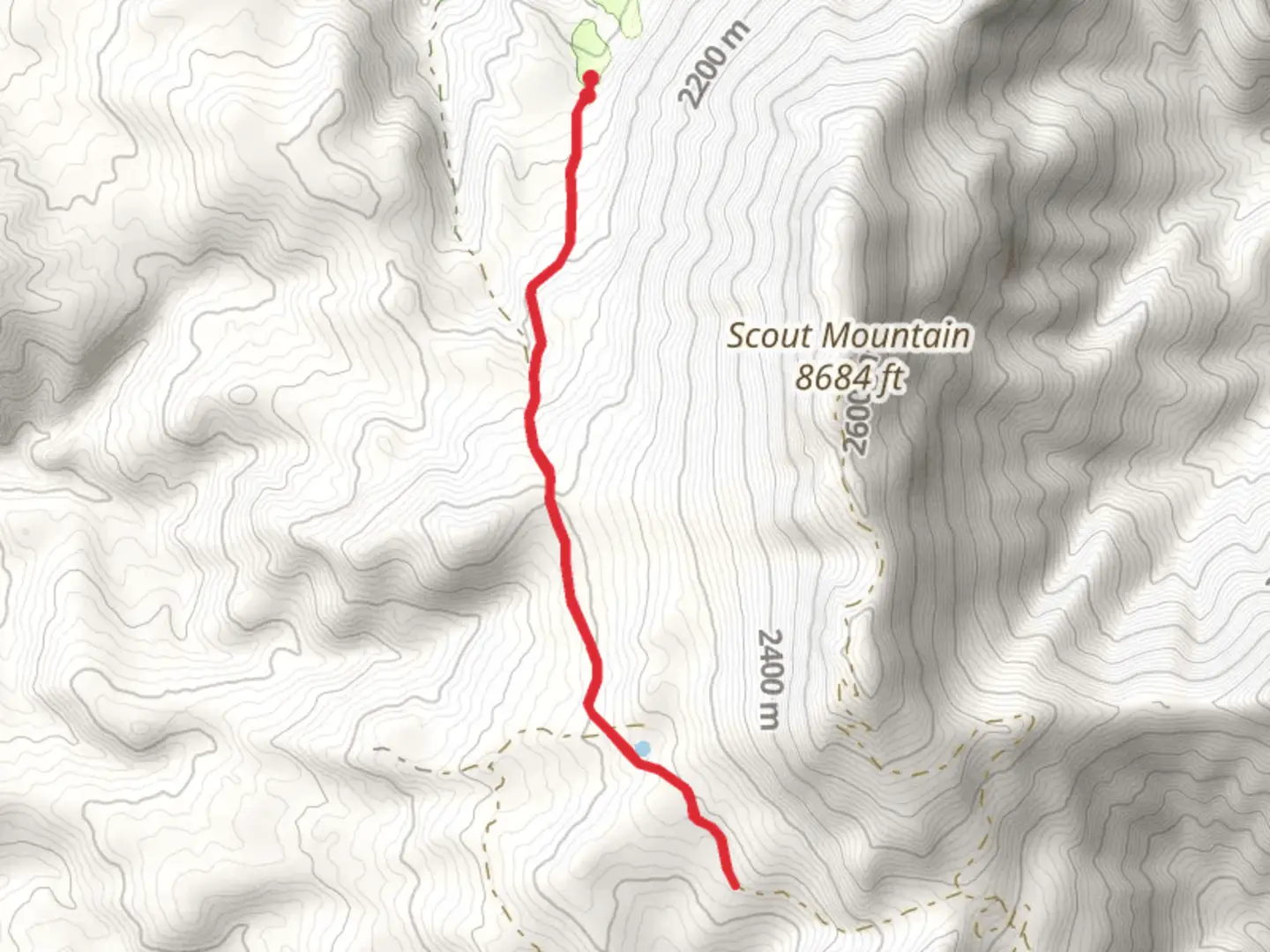 An image depicting the trail East Fork Mink Creek and its surrounding area.