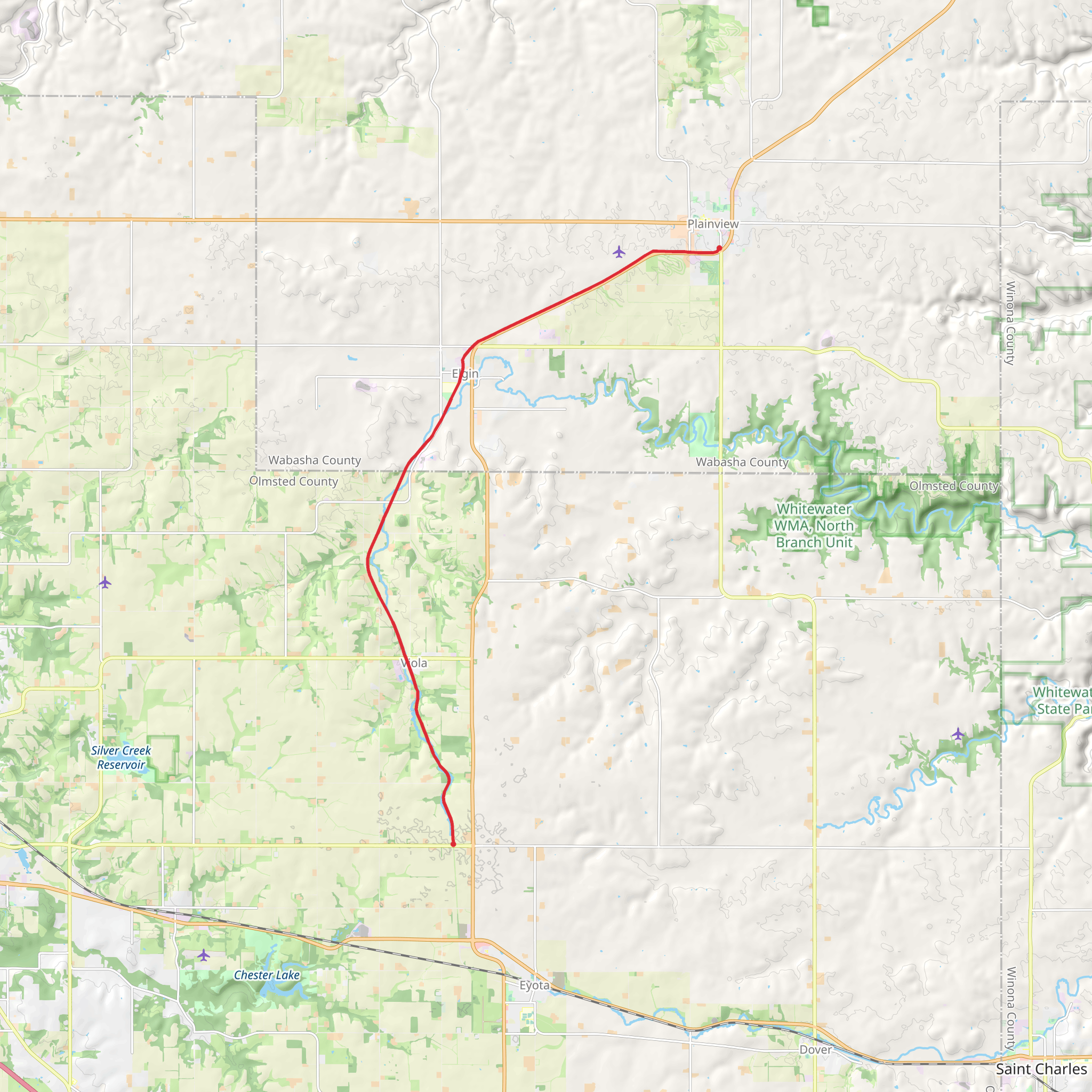 Great River Ridge State Trail mobile static map