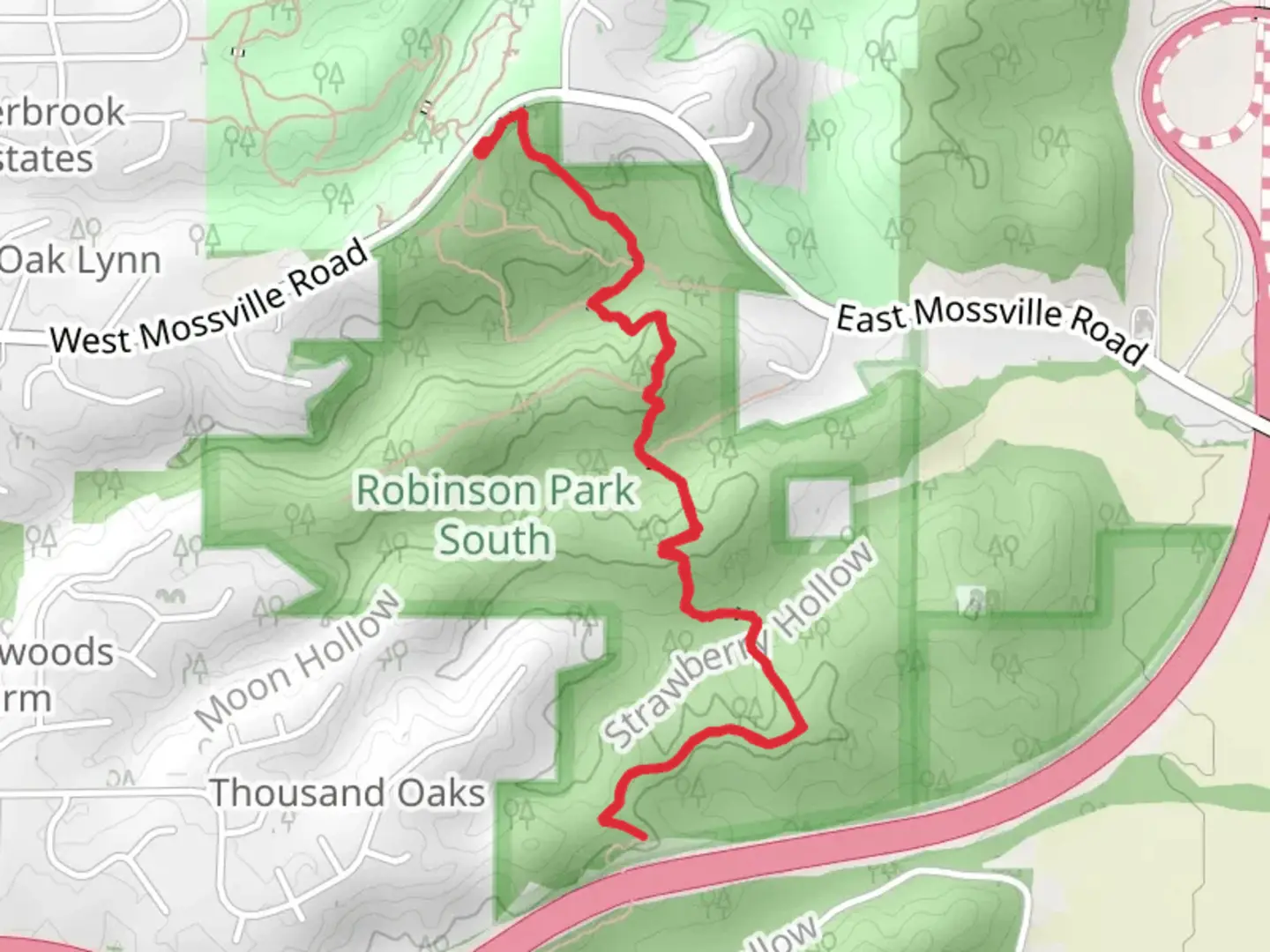 An image depicting the trail South Robinson Trail and its surrounding area.
