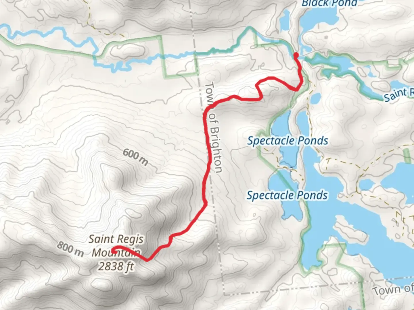 An image depicting the trail Saint Regis Mountain Trail and its surrounding area.