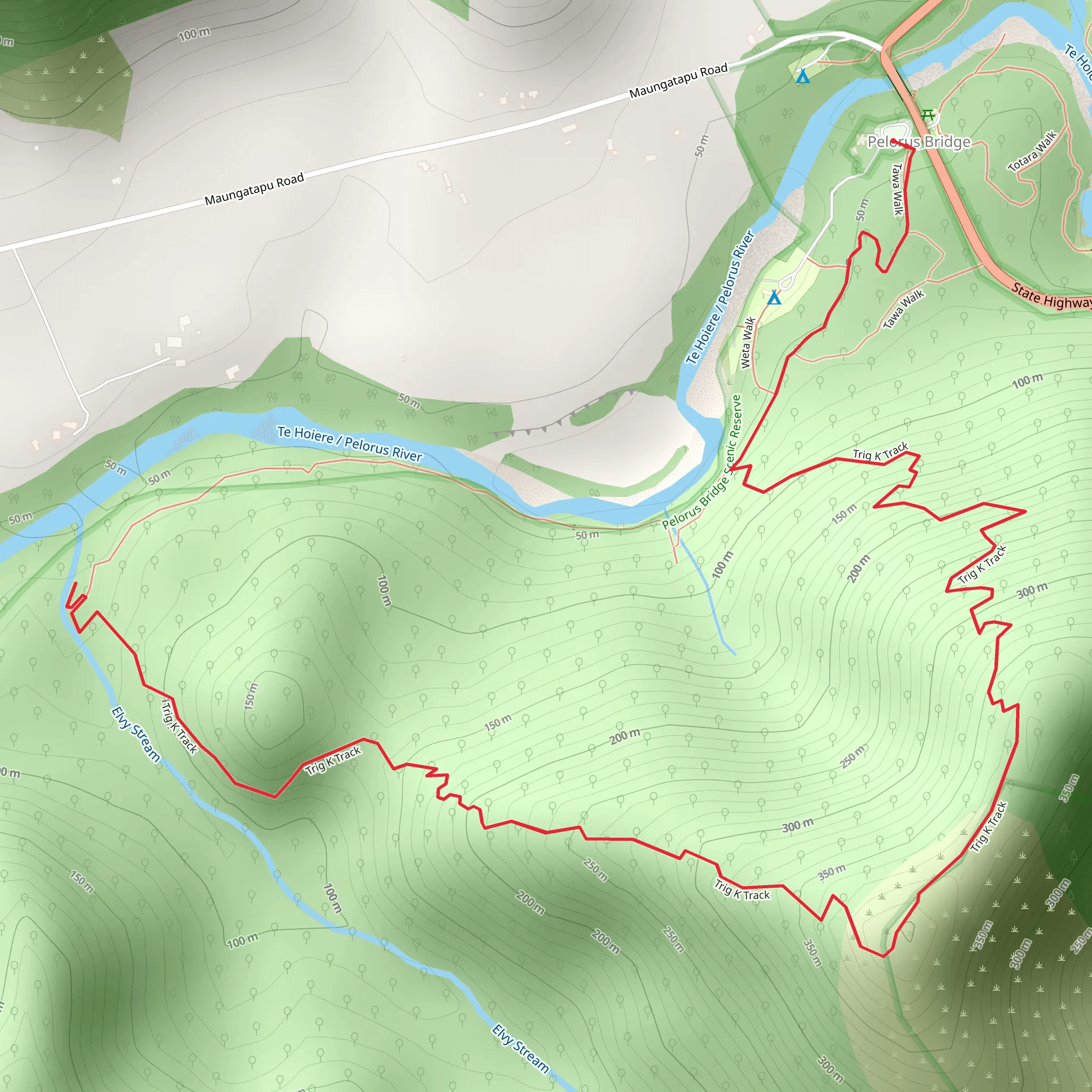 Trig K Track mobile static map