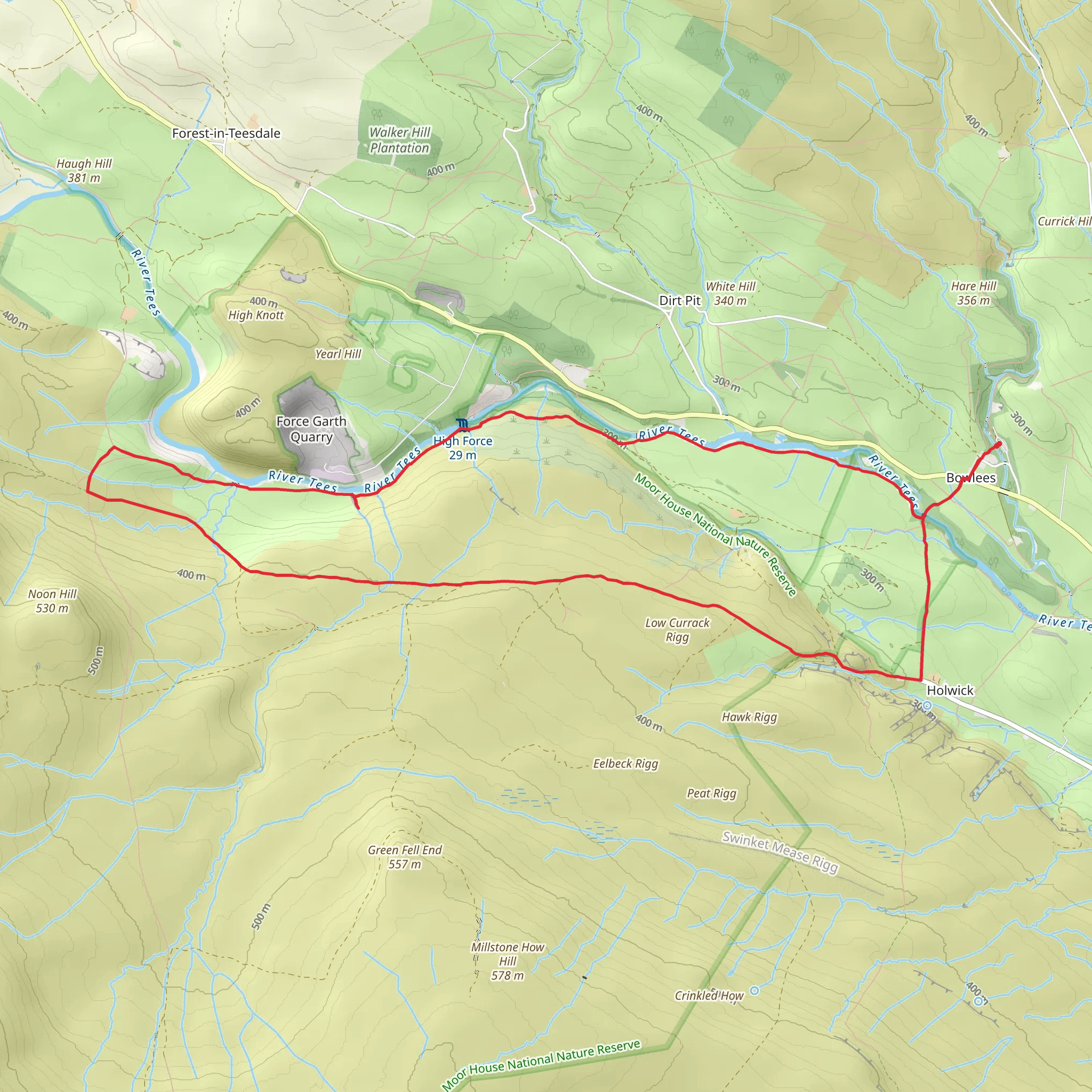 Roman Period Settlement, High and Low Force Loop - Bowless mobile static map